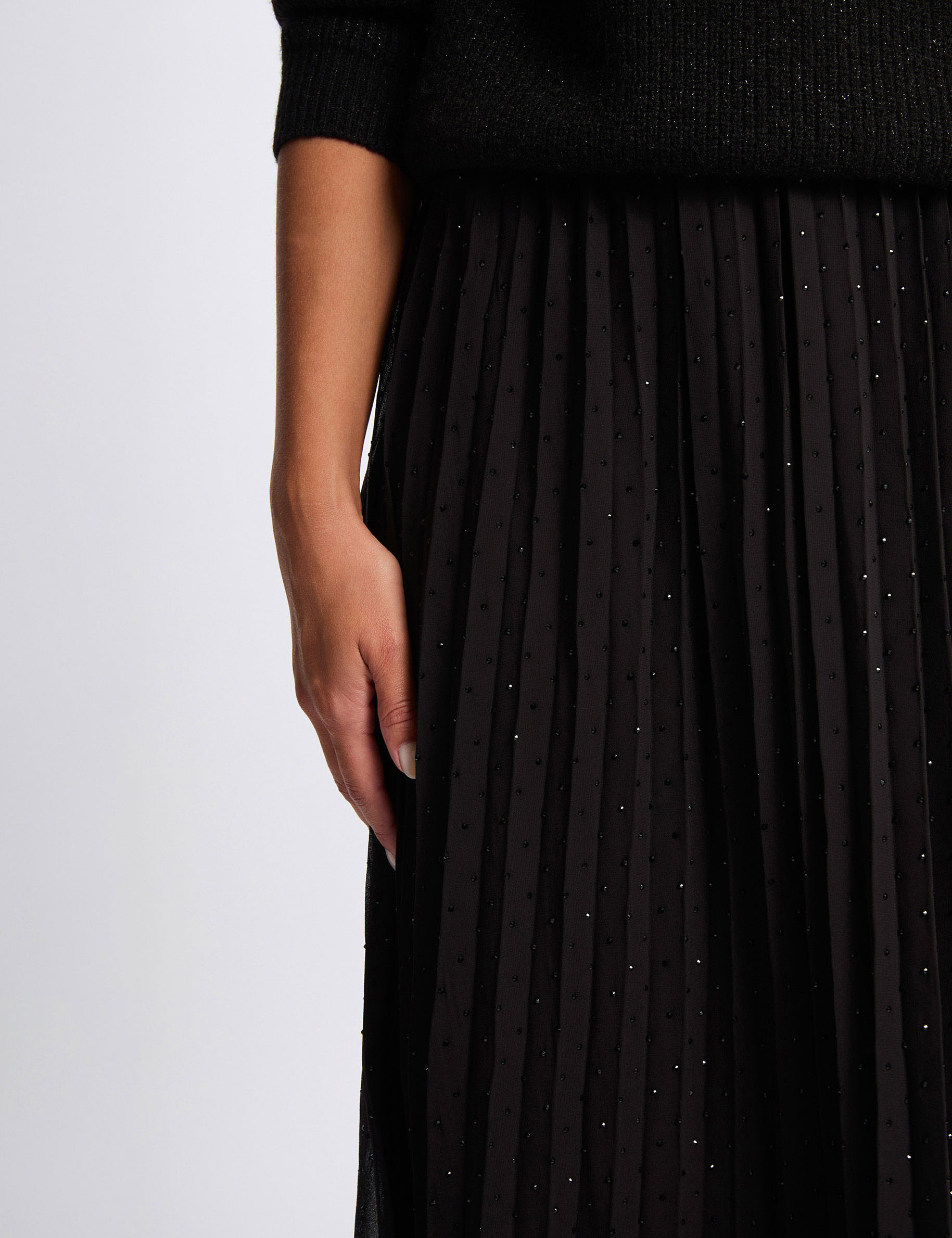 lange rok met strass zwart vrouw Lange rok met strass zwart vrouw