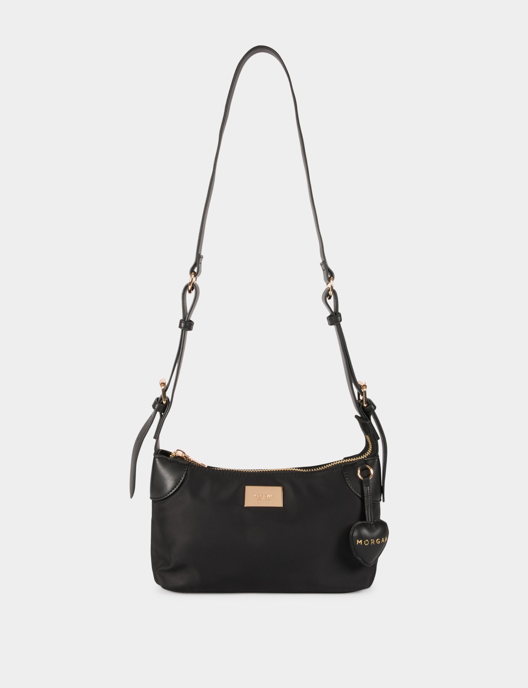 Sac nylon similicuir noir femme