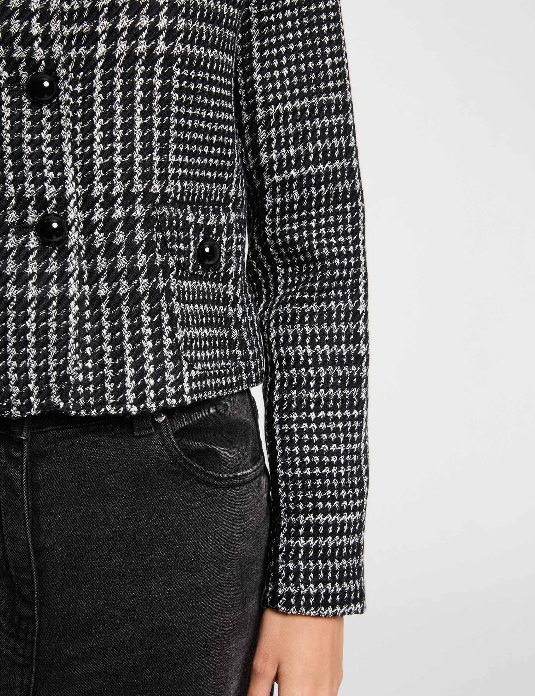 tweed jasje met ronde hals meerkleurig vrouw Tweed jasje met ronde hals meerkleurig vrouw