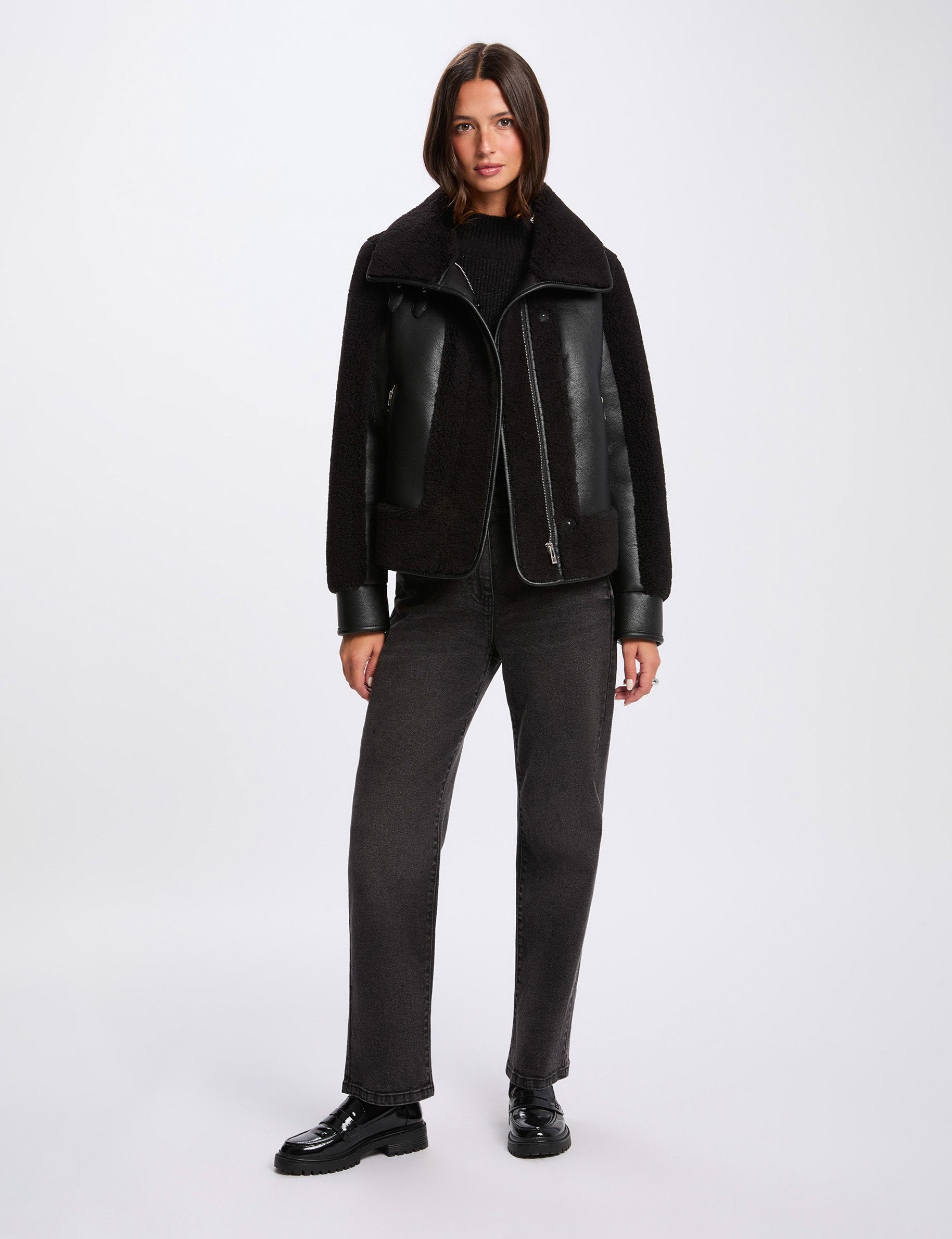 manteau court col tailleur noir femme Manteau court col tailleur noir femme