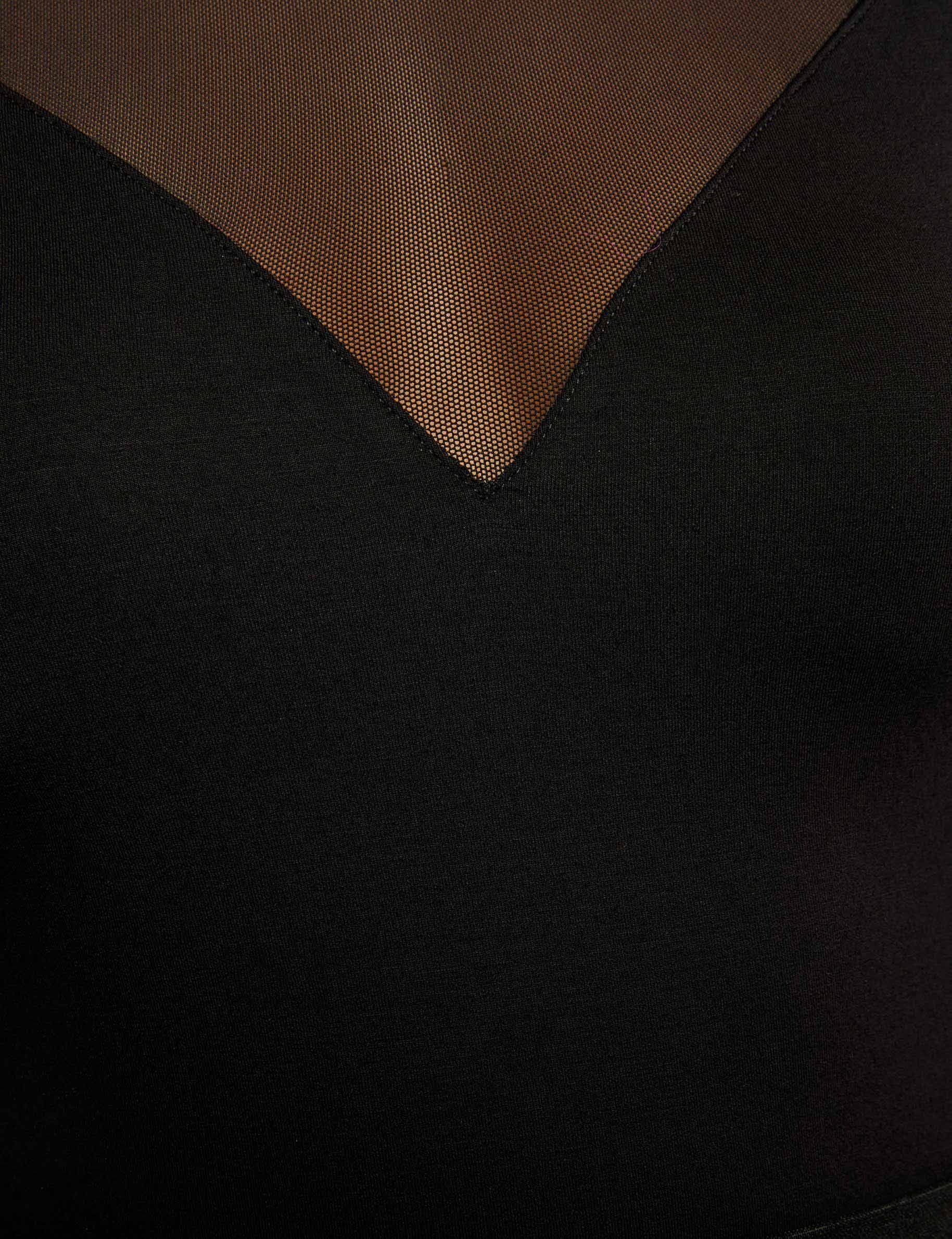 t shirt met lange mouwen zwart vrouw null