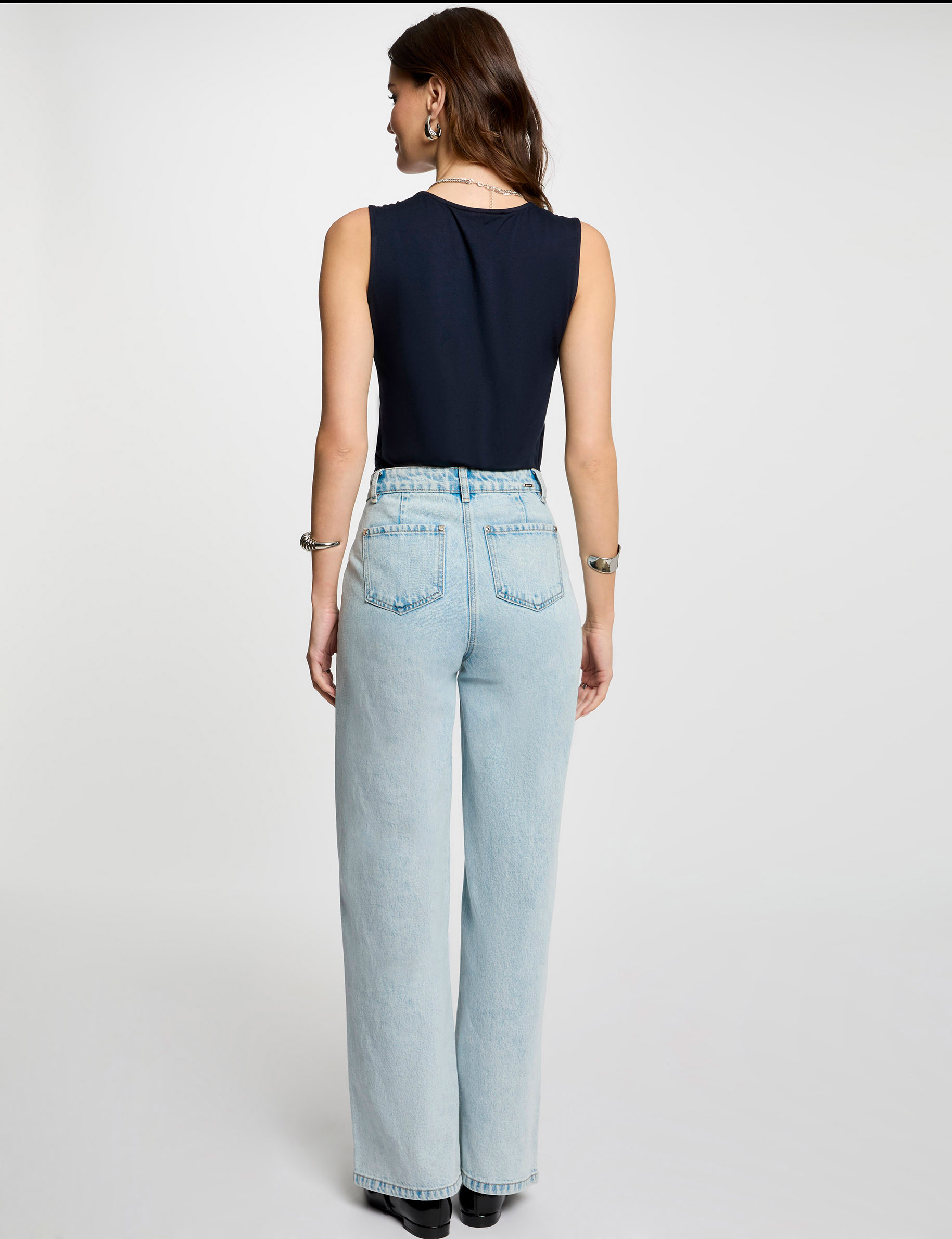 debardeur sans manches bleu marine femme Débardeur sans manches bleu marine femme