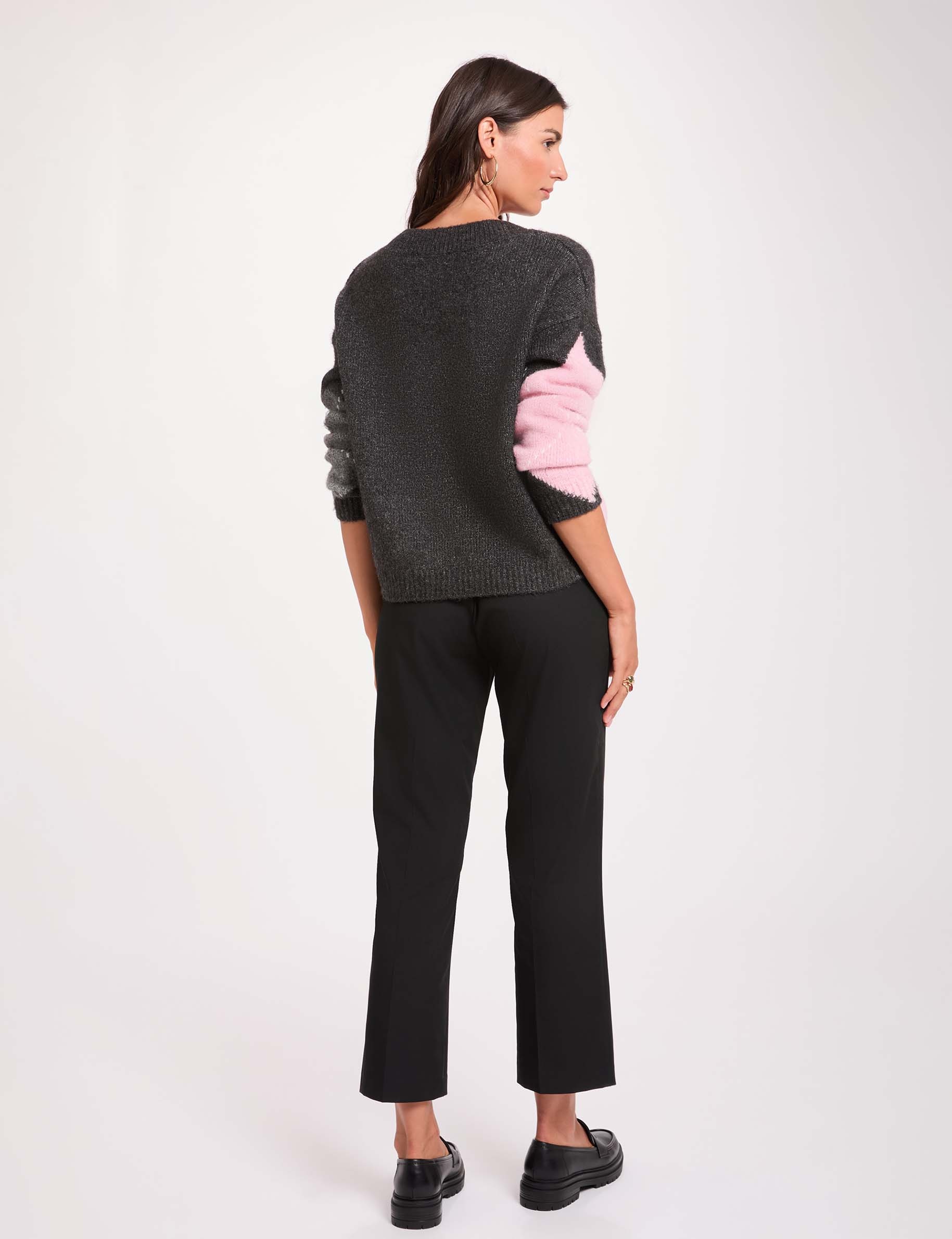 Slim-fit broek zwart vrouw