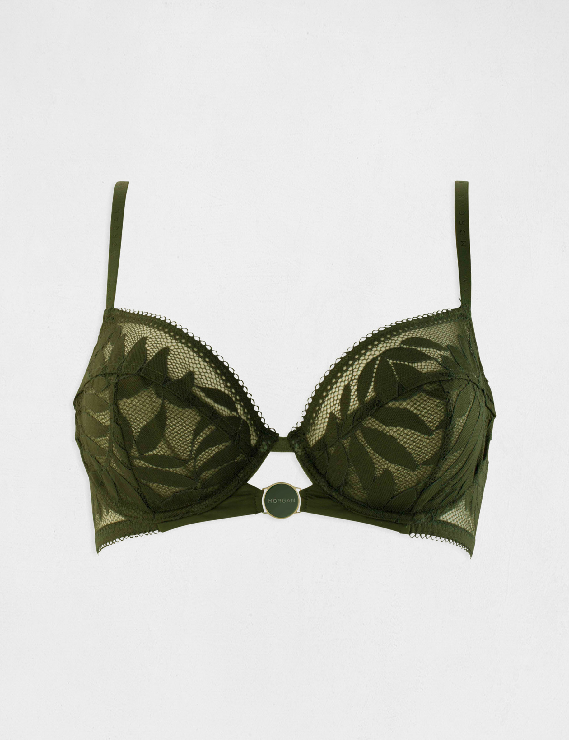 Soutien-gorge armatures vert kaki femme