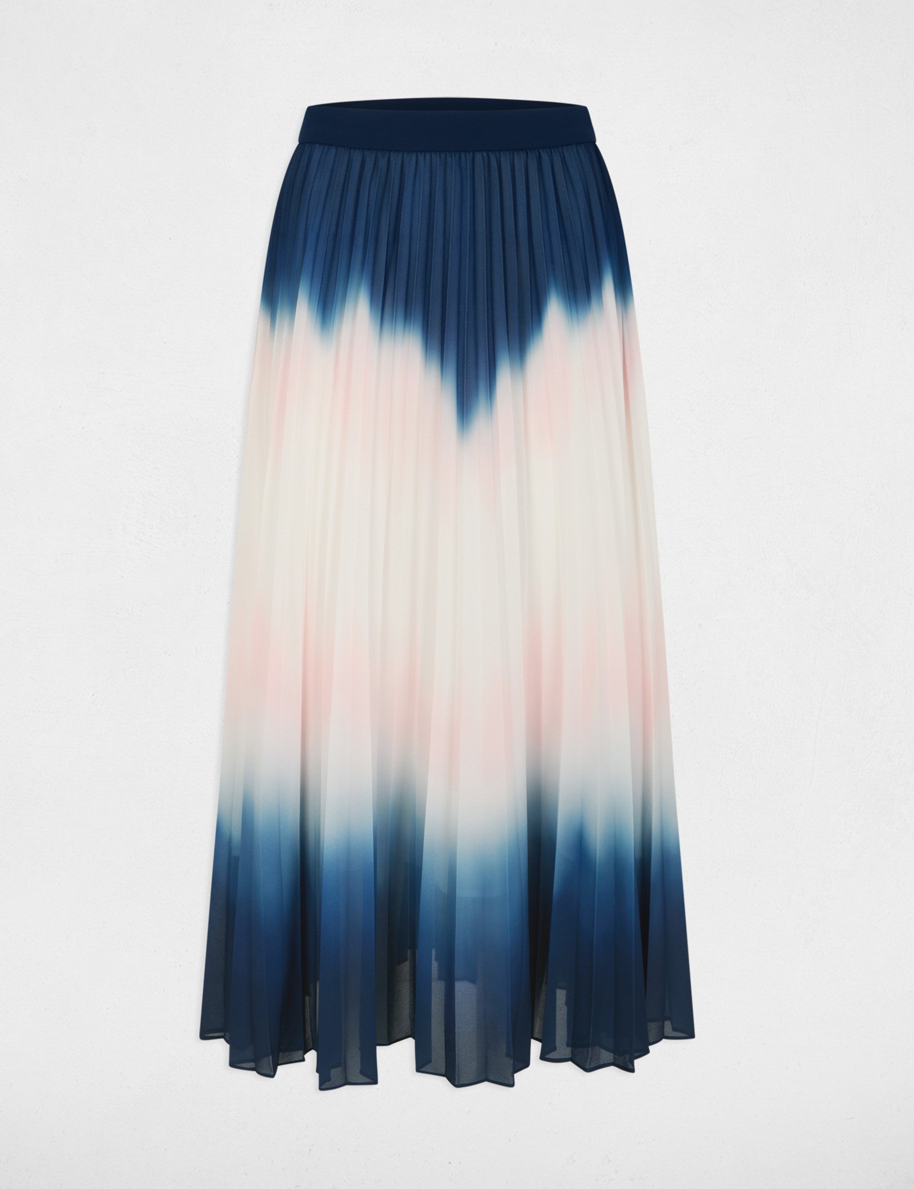 Lange geplooide rok meerkleurig vrouw