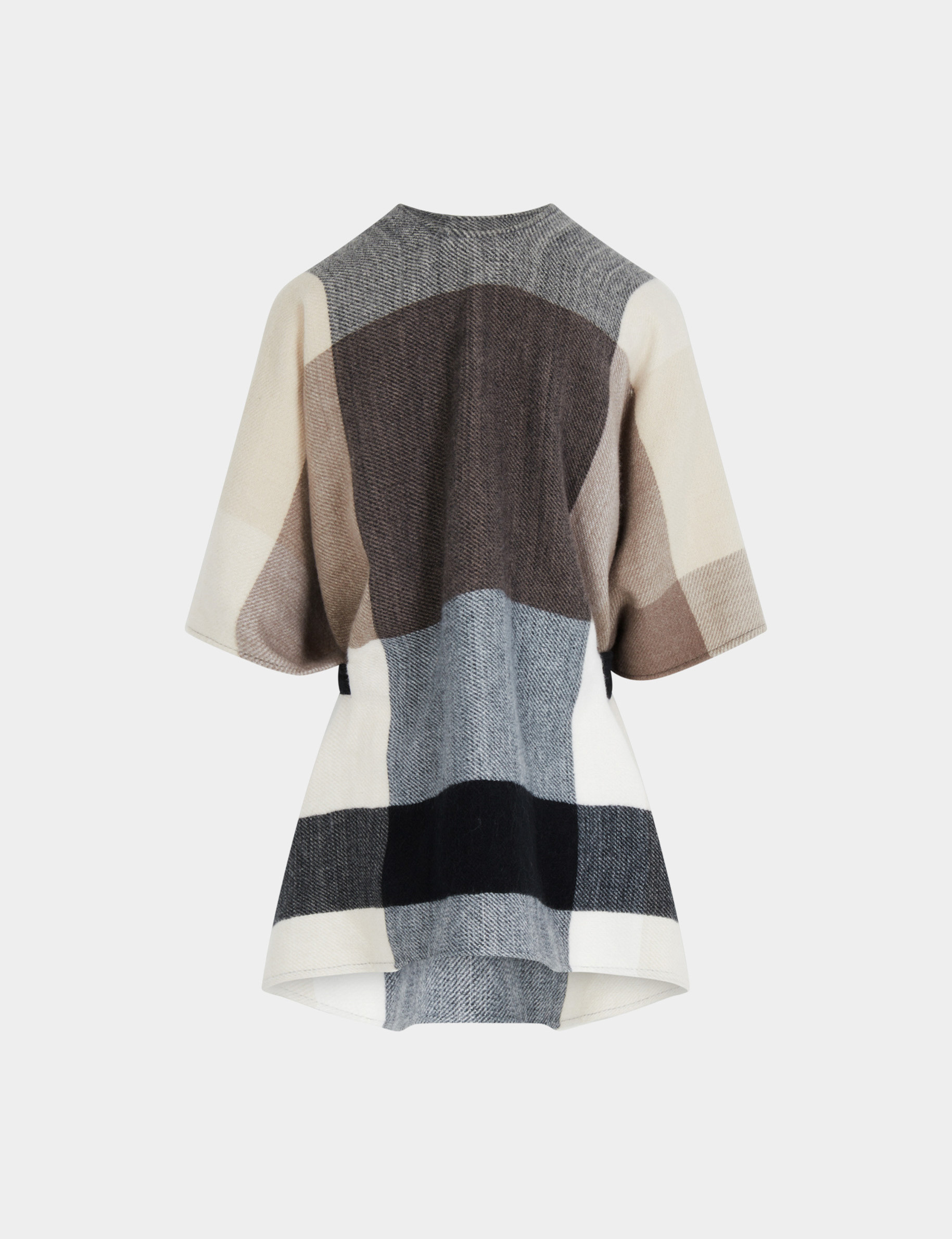 cape a carreaux sable femme Cape à carreaux sable femme