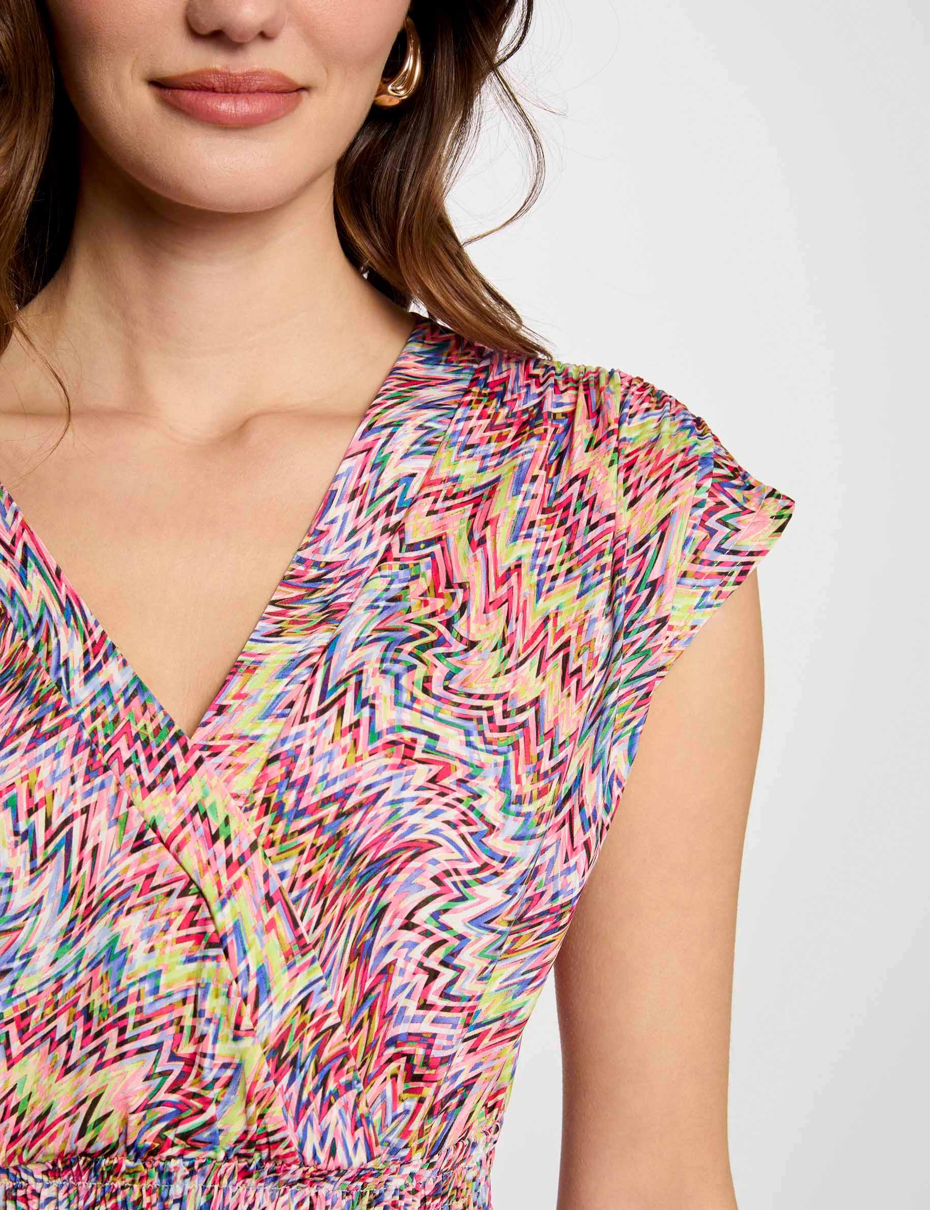 t shirt manches courtes multicolore femme T-shirt manches courtes multicolore femme