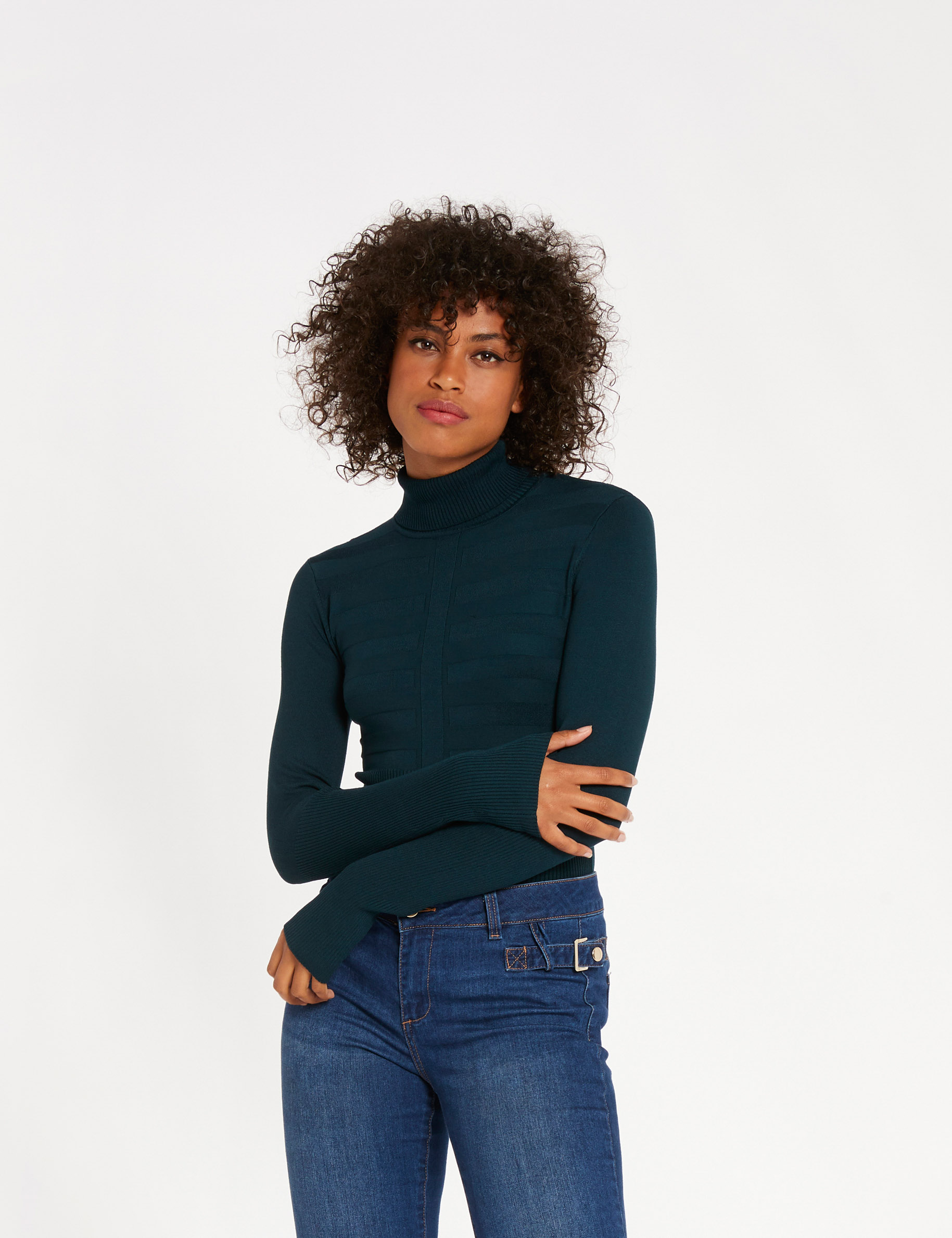 Nauwsluitende coltrui medium groen vrouw