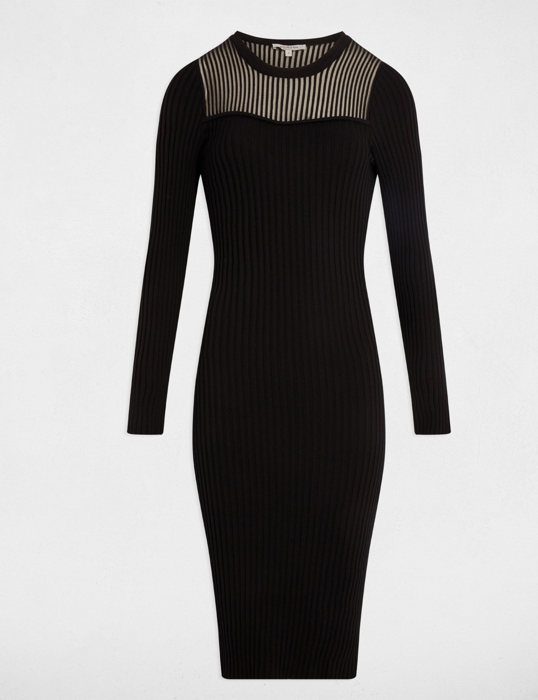 robe longue ajouree noir femme Robe longue ajourée noir femme