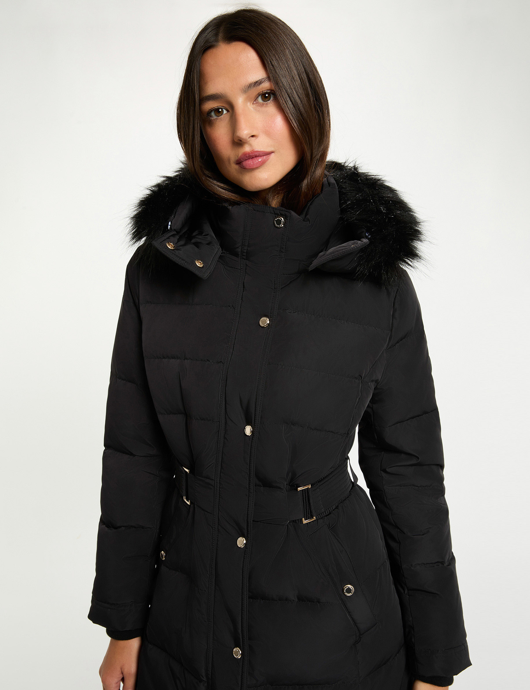 doudoune longue a capuche noir femme Doudoune longue à capuche noir femme