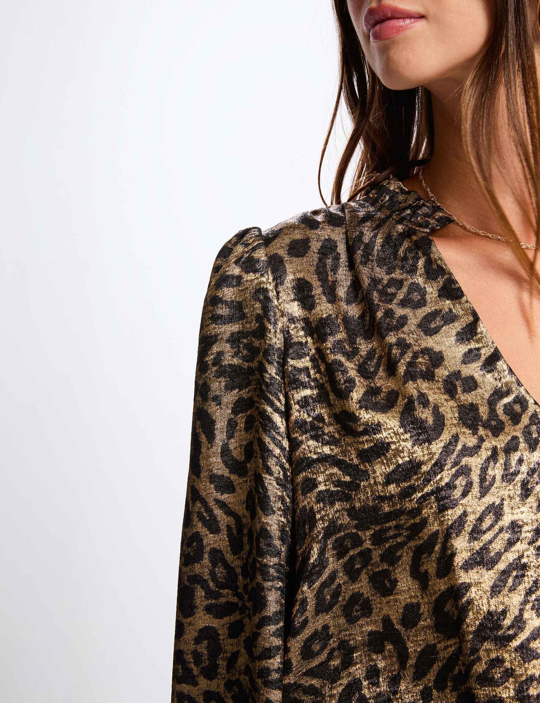 Robe courte ajustée multicolore femme
