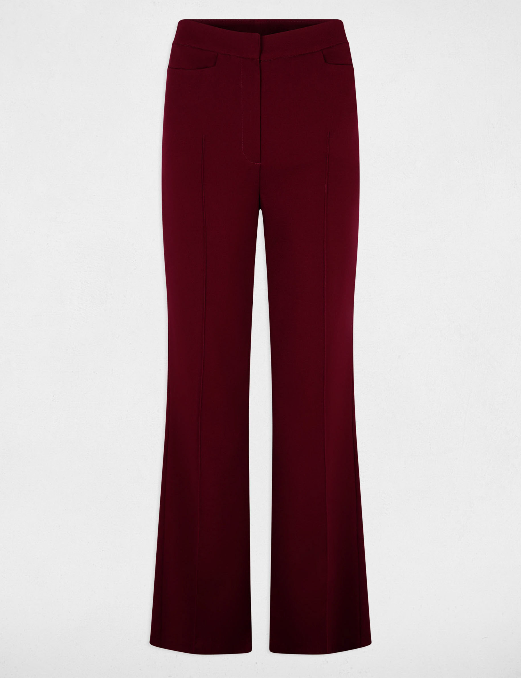 Pantalon bootcut bordeaux femme