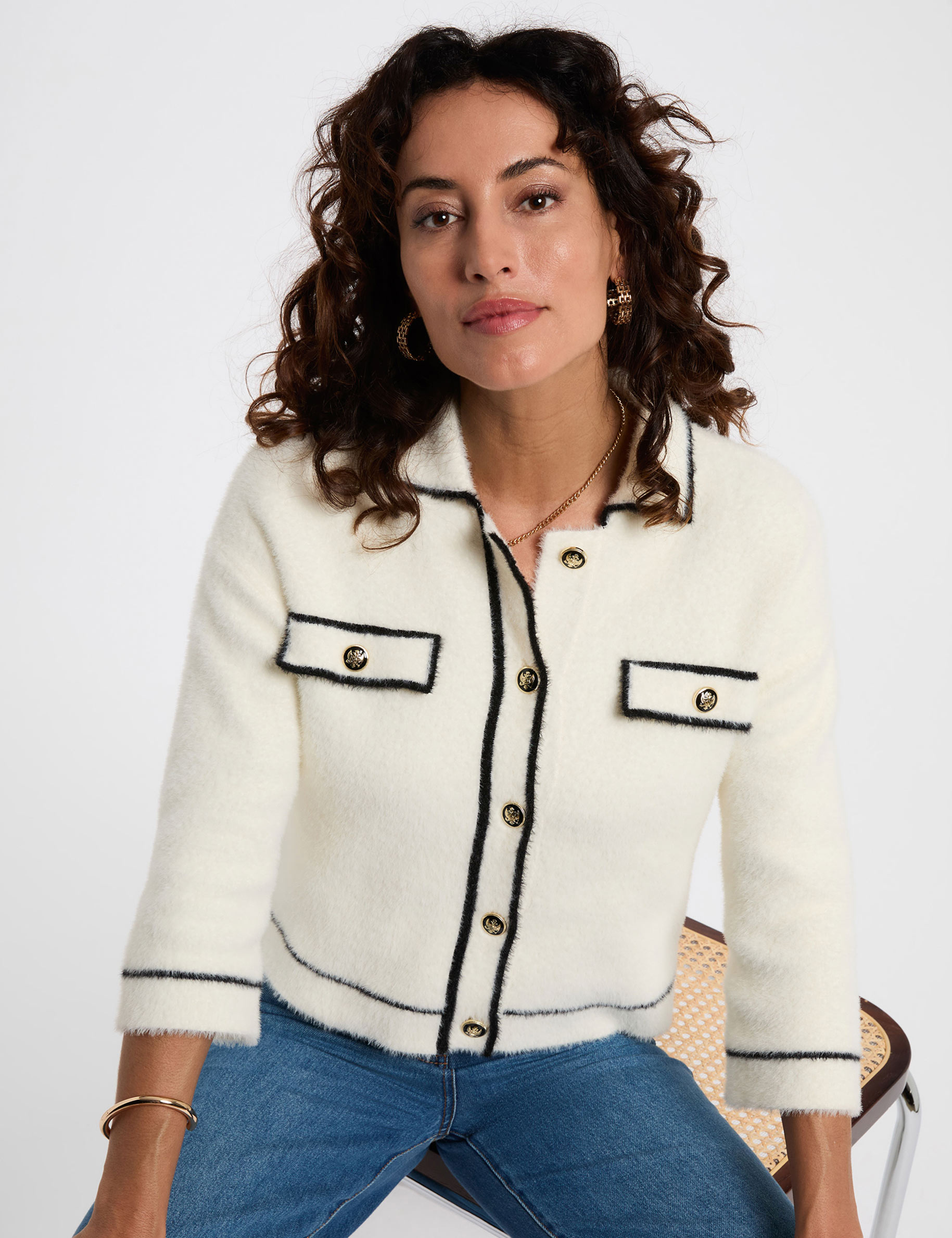 gilet court fluide blanc femme Gilet court fluide blanc femme