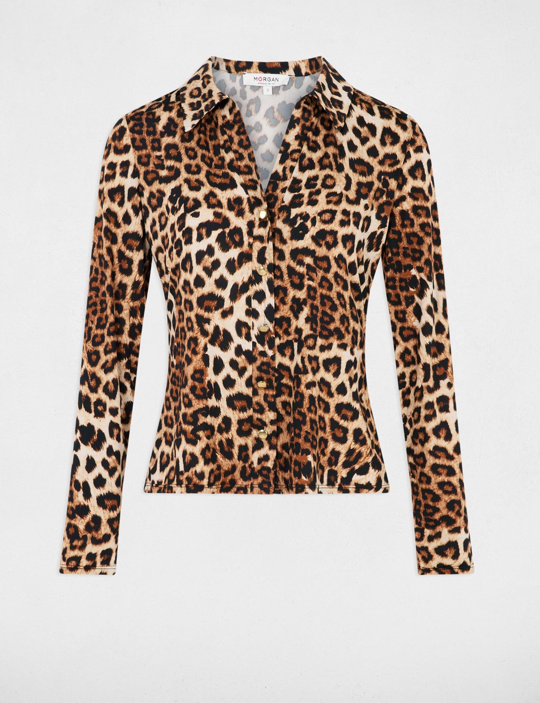 Top manches longues imprimé multicolore femme