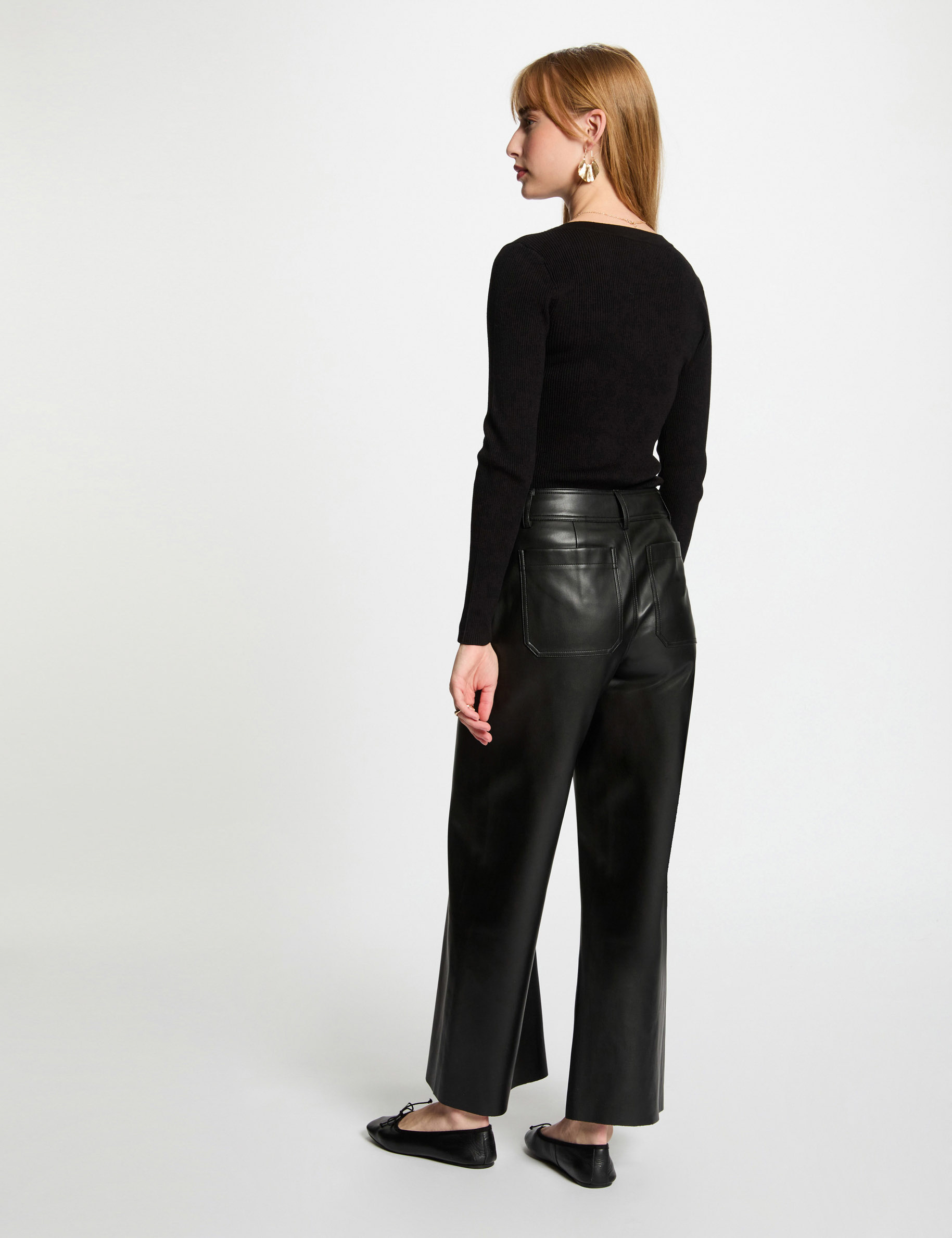 pull manches longues boutons noir femme Pull manches longues boutons noir femme