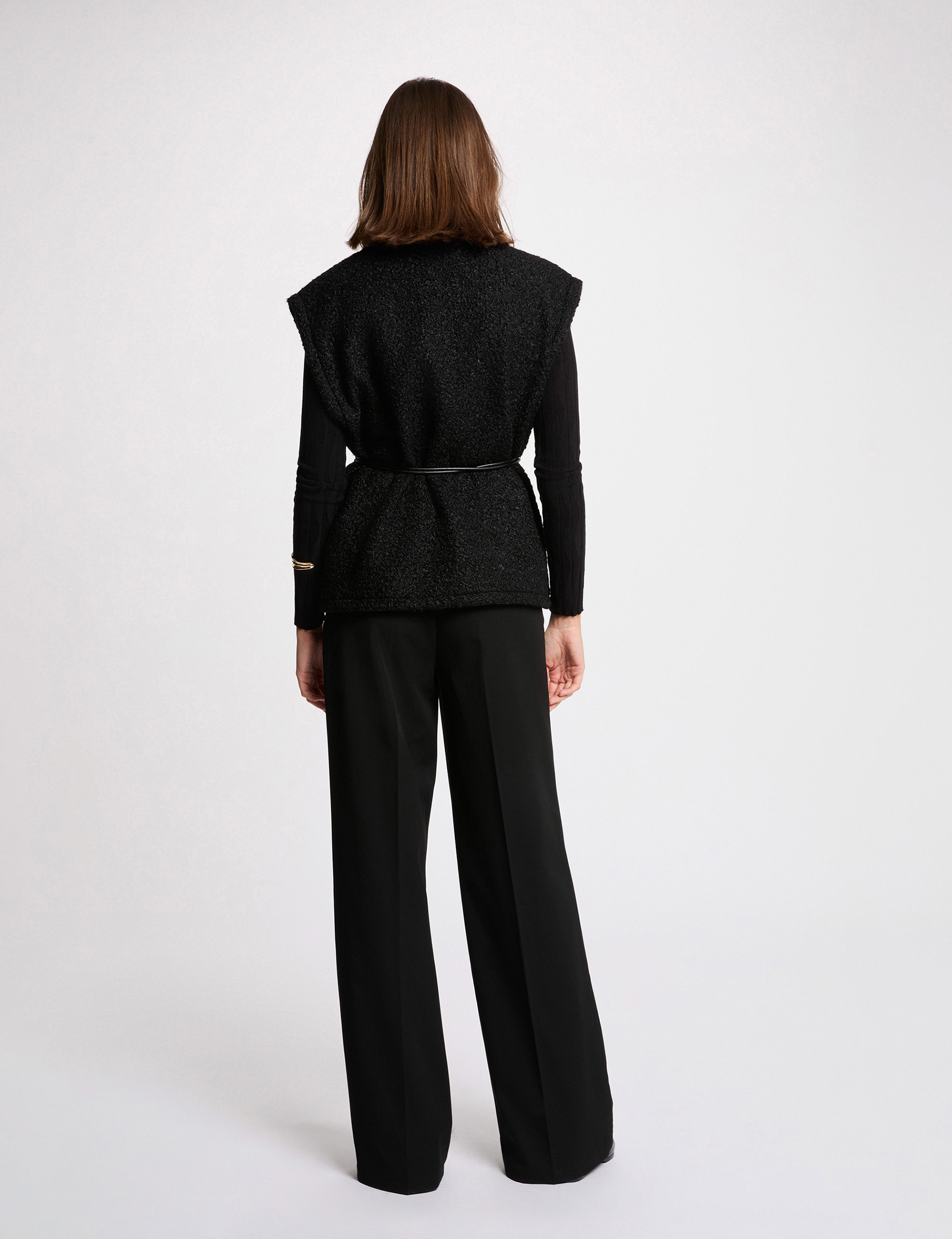 Veste sans manches noir femme