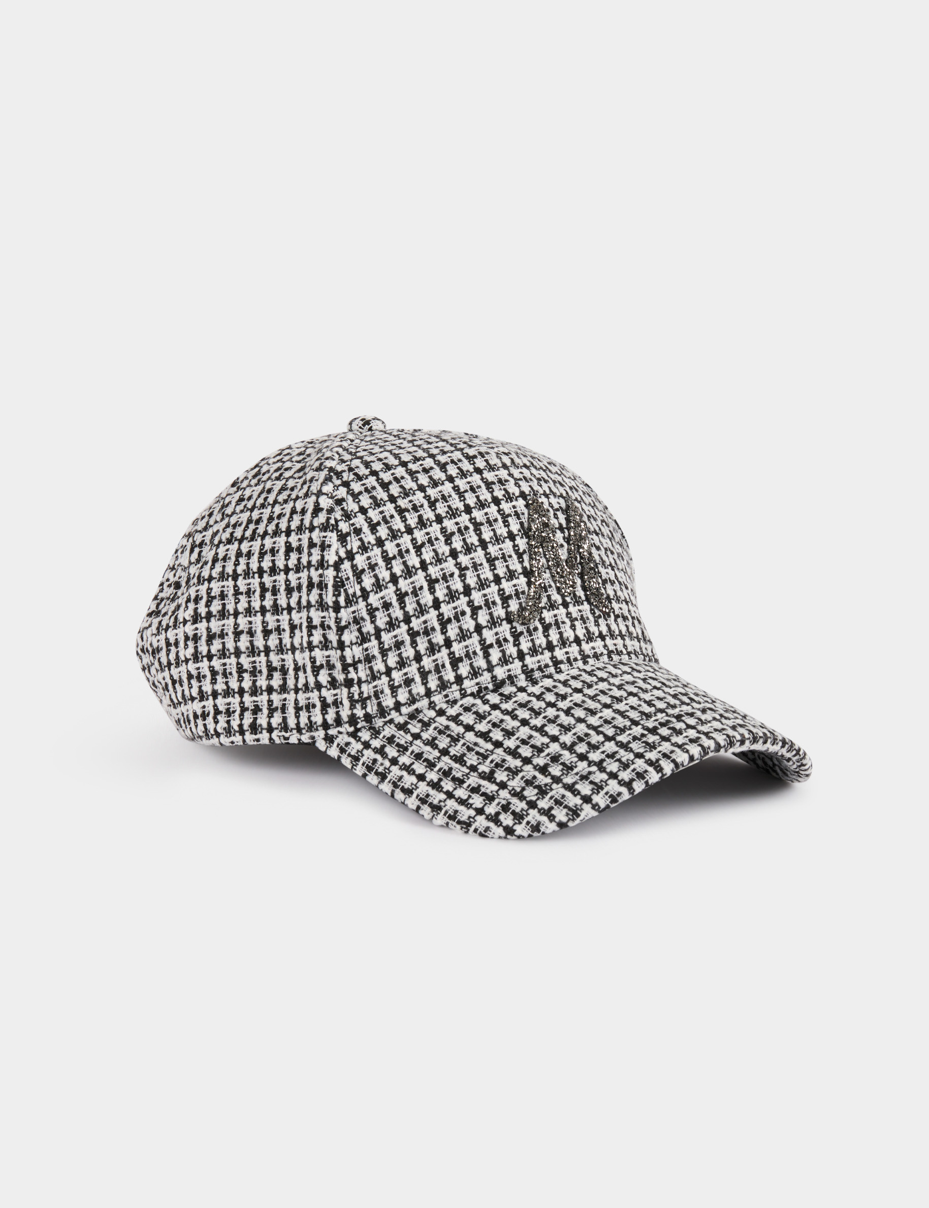 tweed pet met strassletter m helder wit vrouw Tweed pet met strassletter M helder wit vrouw