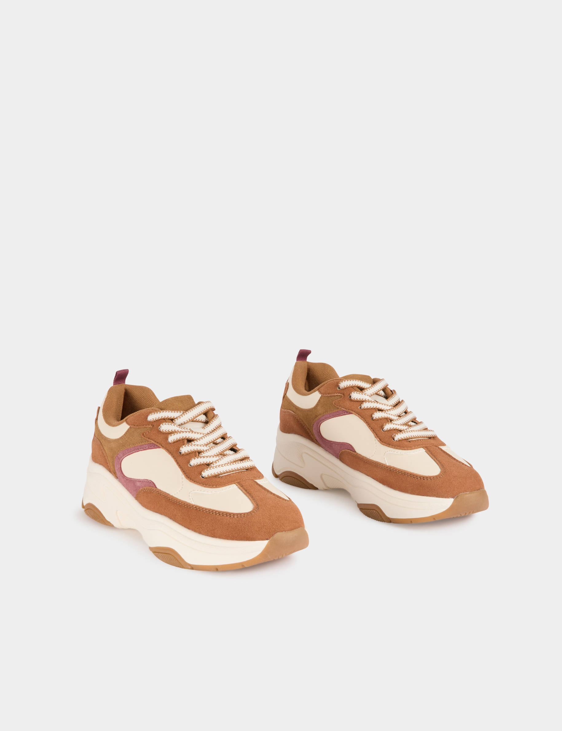 Sneakers su&eacute;dine multicolore femme