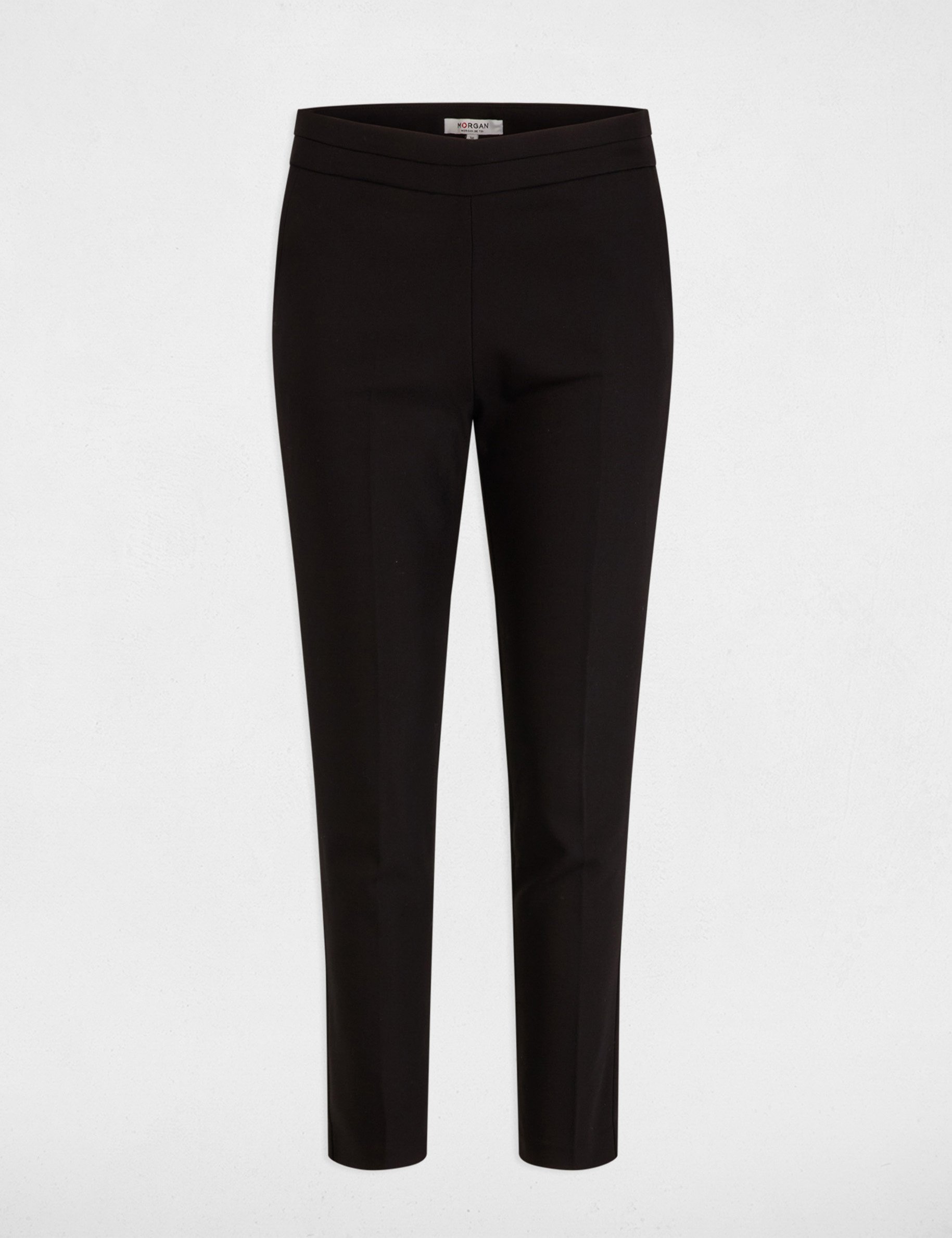 7/8 broek met ceintuur zwart vrouw