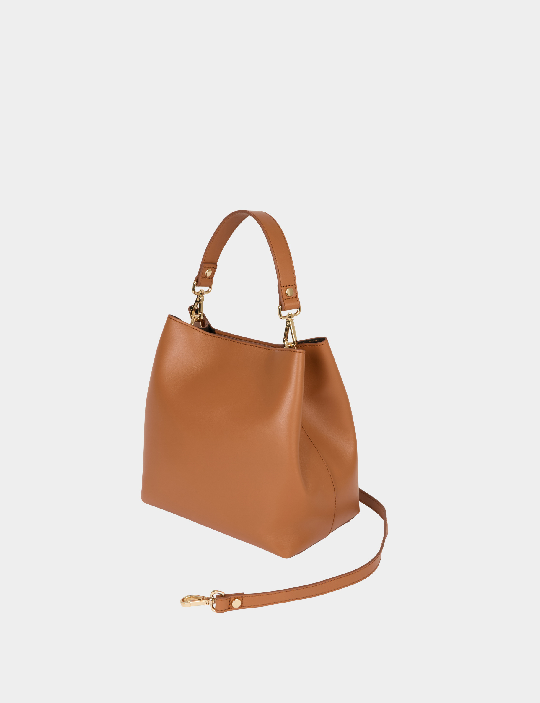 Emmer tas van imitatieleer camel vrouw