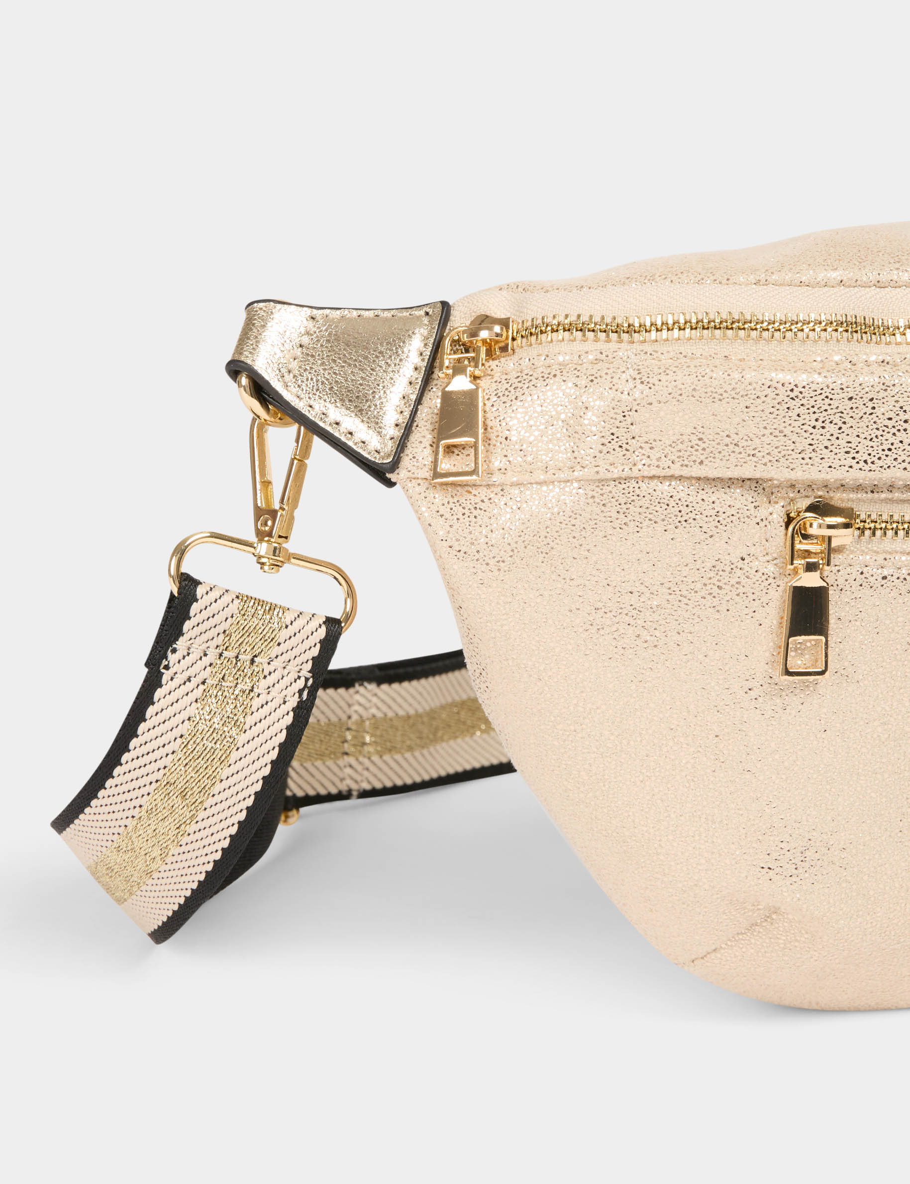 sac banane metallise jaune or femme Sac banane métallisé jaune or femme