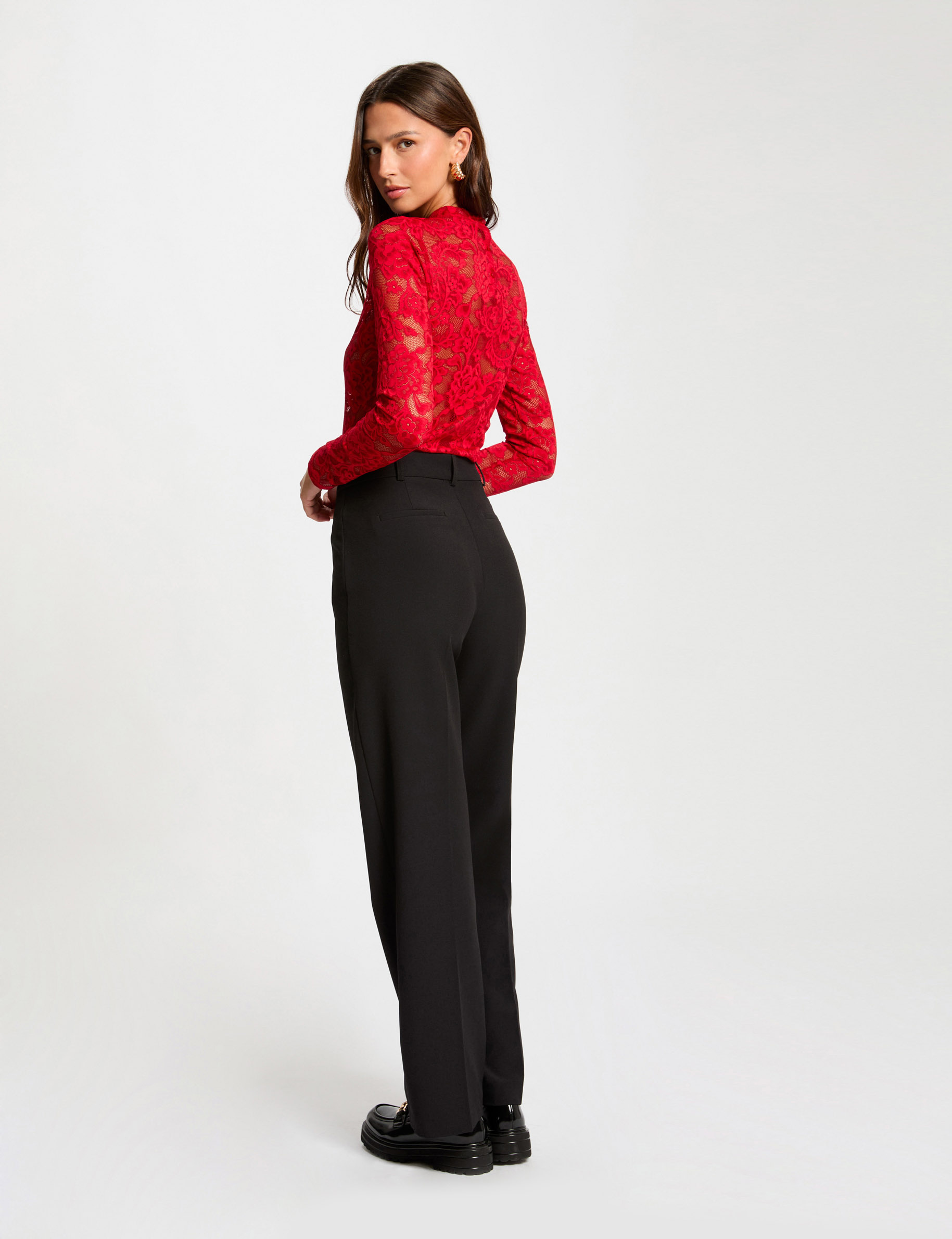 t shirt manches longues rouge femme T-shirt manches longues rouge femme