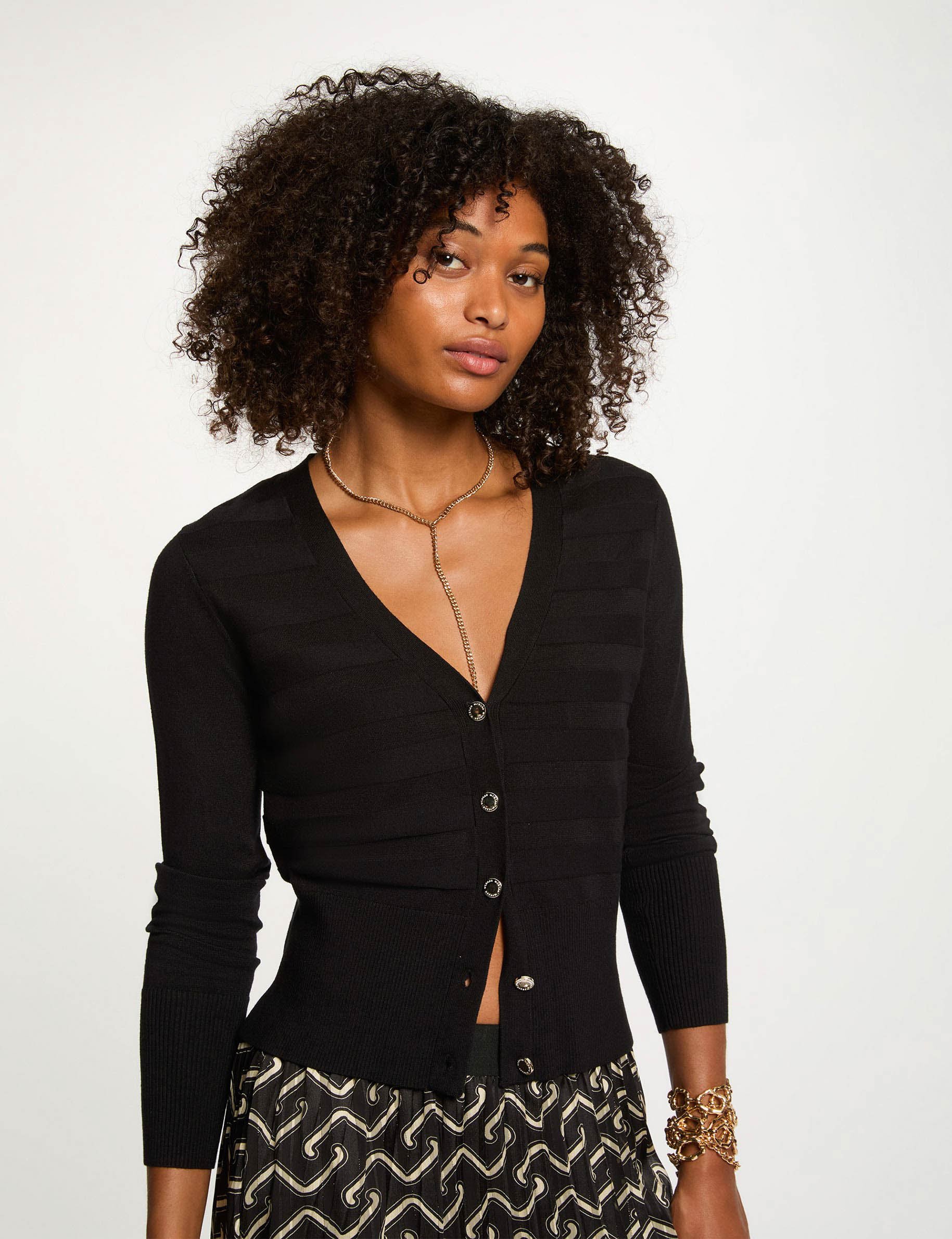 vest met lange mouwen zwart vrouw Vest met lange mouwen zwart vrouw
