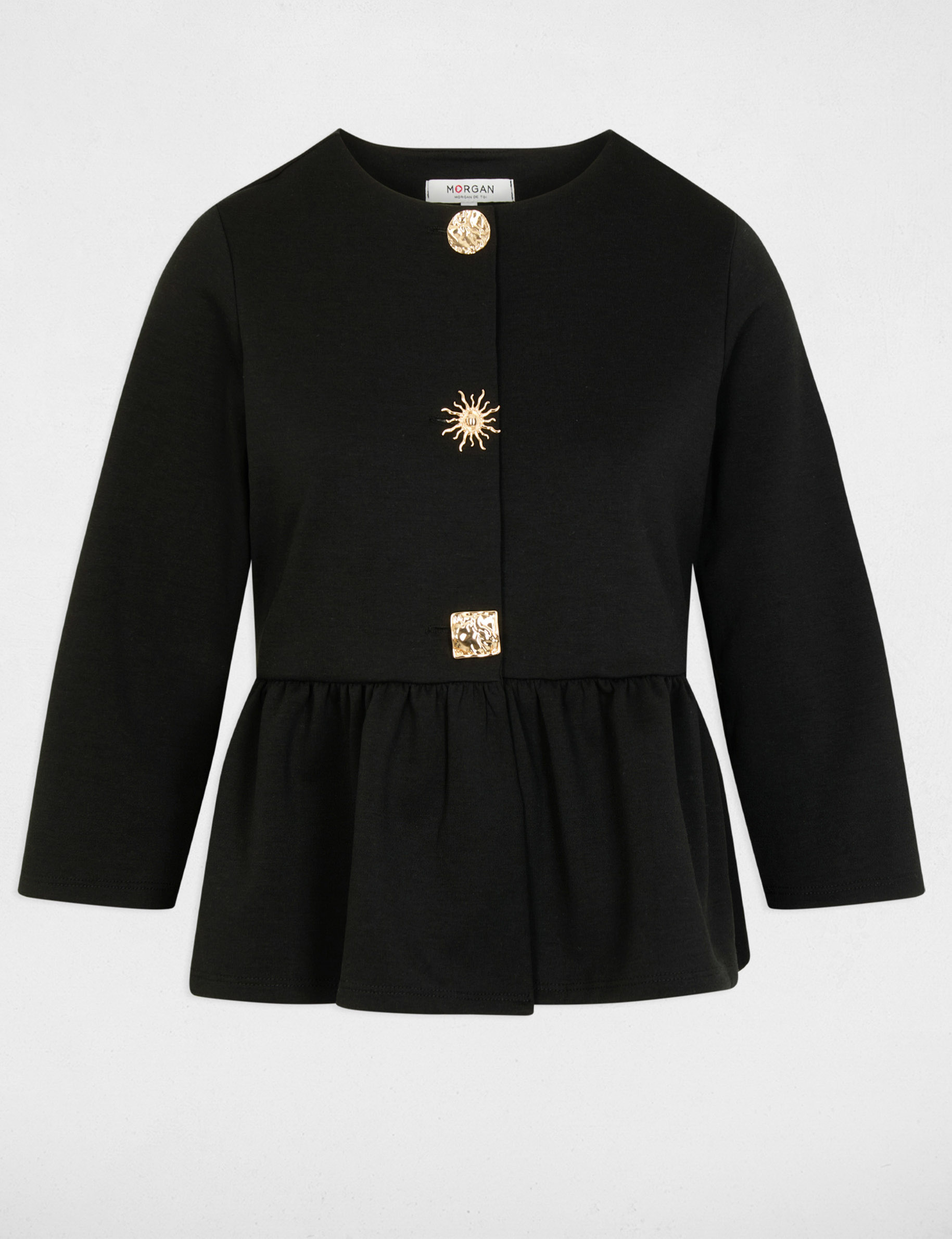 Gilet manches longues noir femme