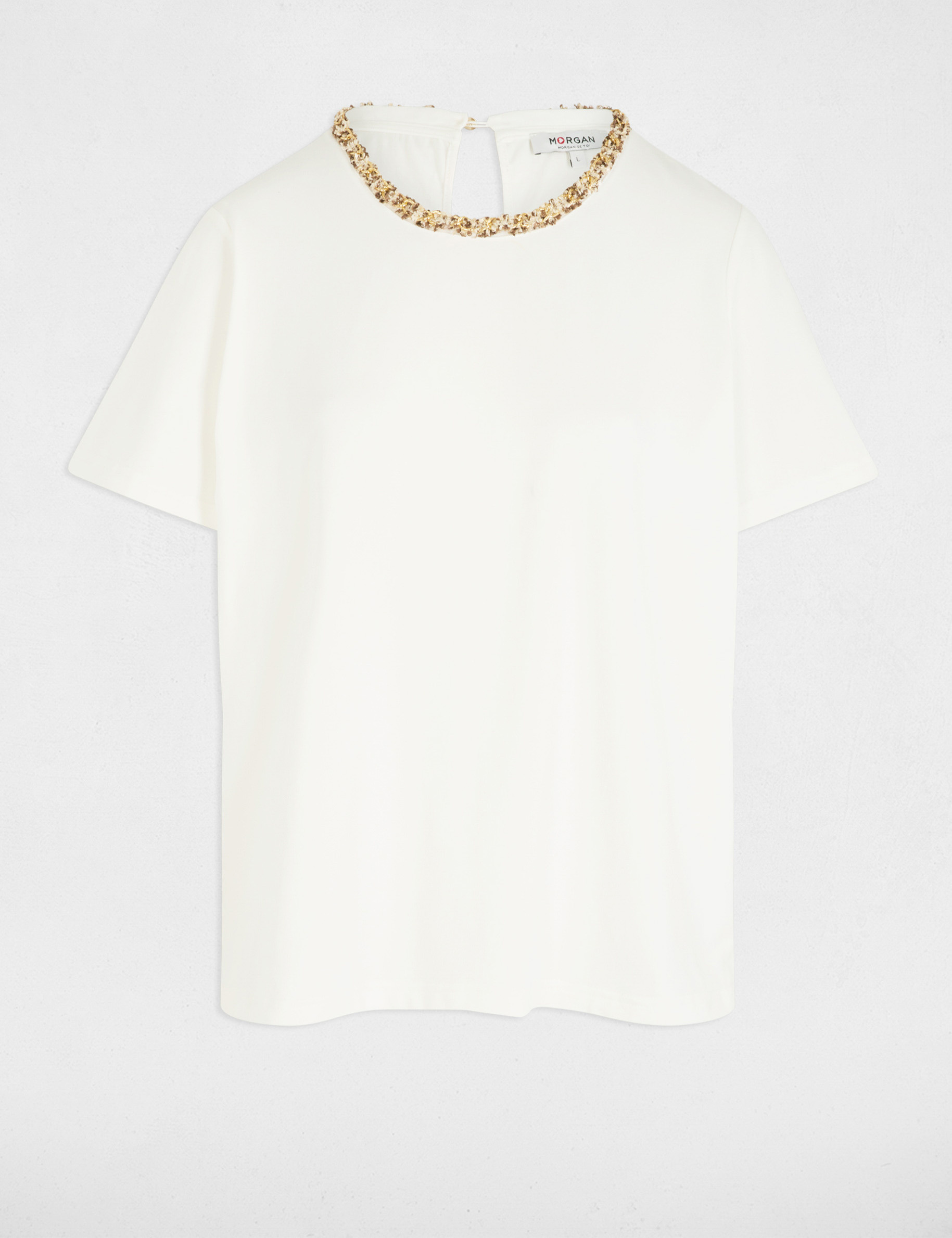 t shirt manches courtes blanc femme T-shirt manches courtes blanc femme