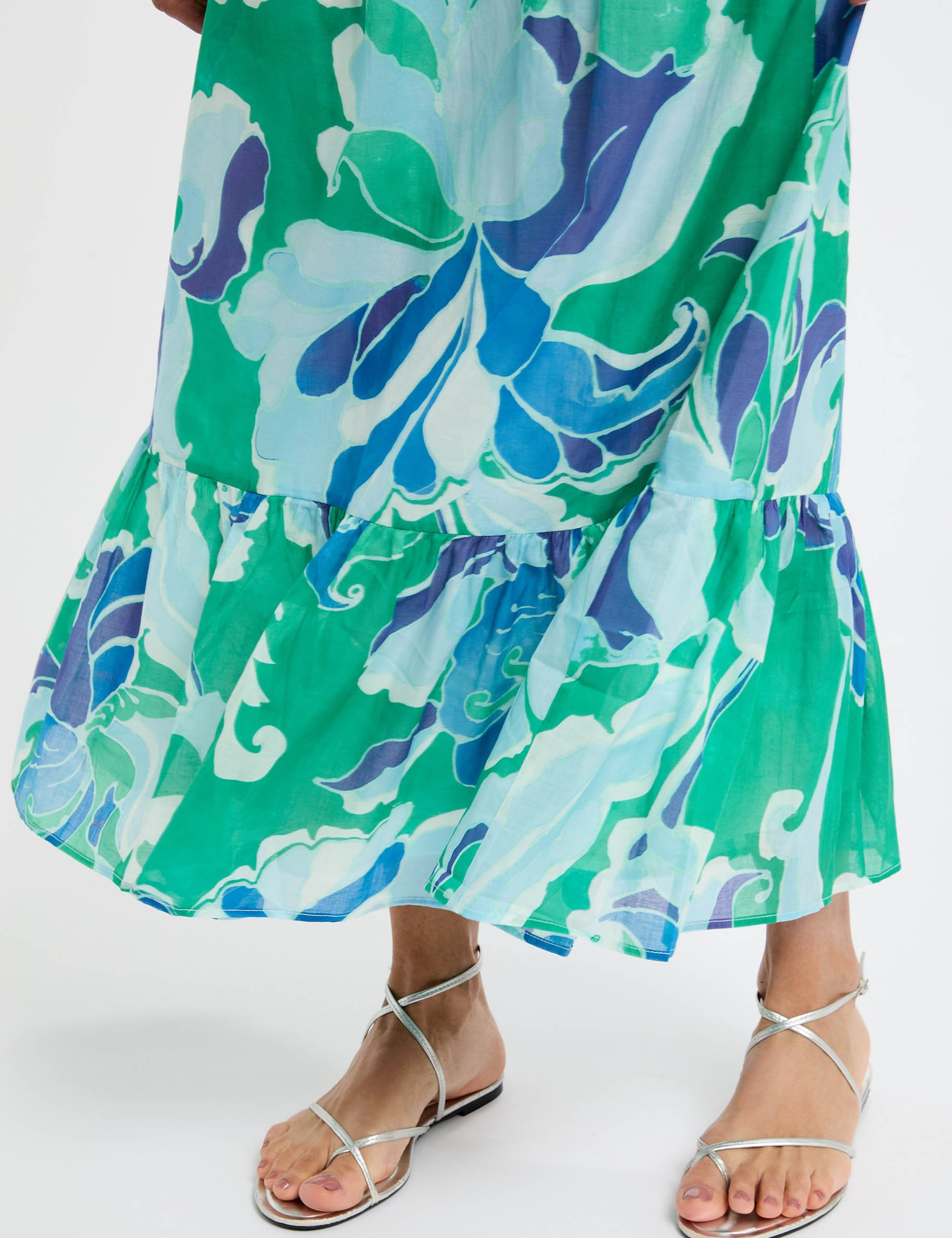 jupe longue imprimee multicolore femme Jupe longue imprimée multicolore femme