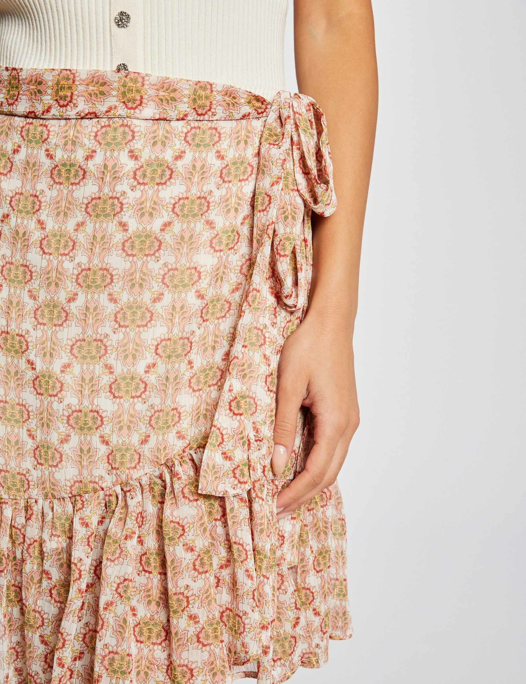 wikkeljurk met abstracte print meerkleurig vrouw Wikkeljurk met abstracte print meerkleurig vrouw