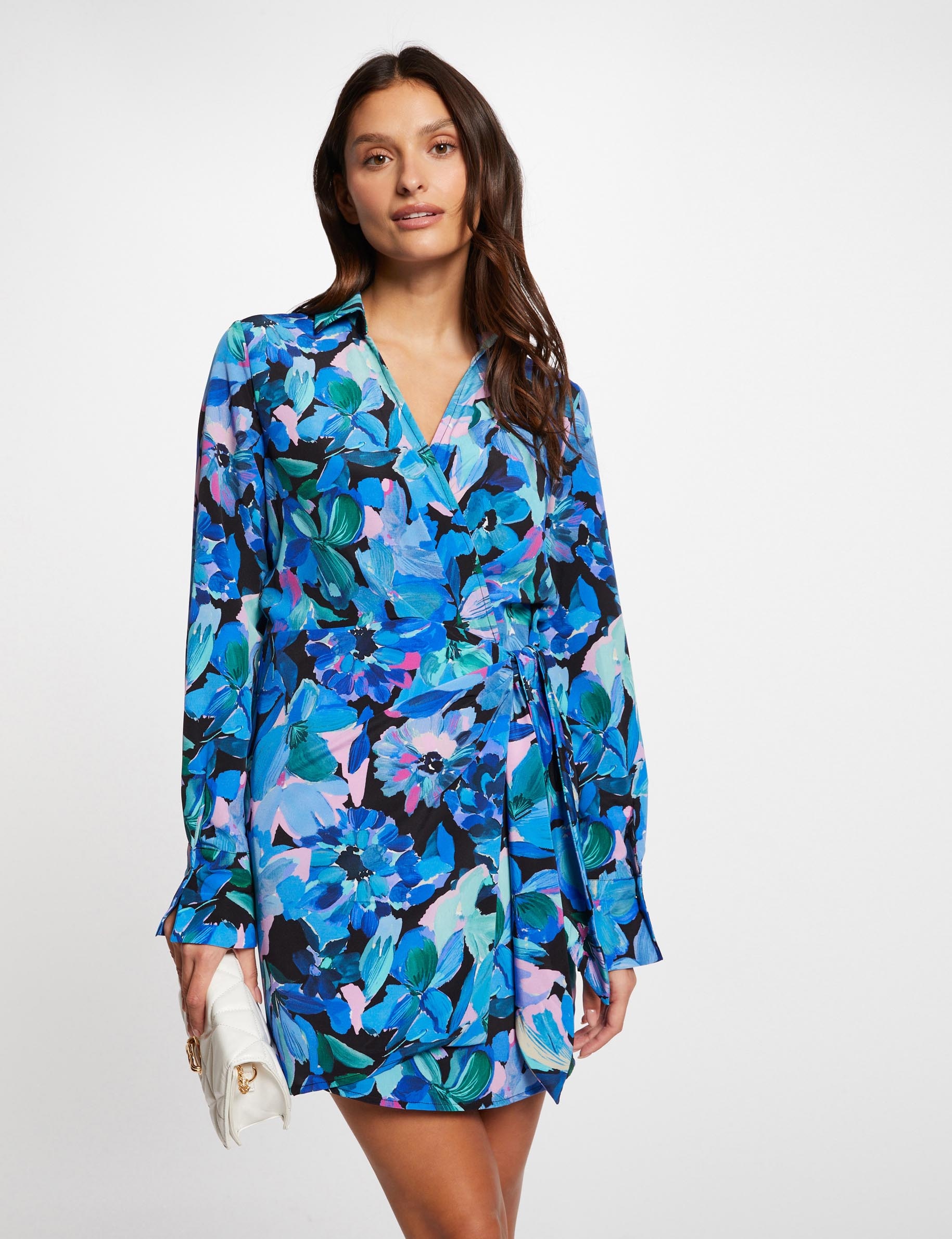 Robe courte imprimé floral multico femme