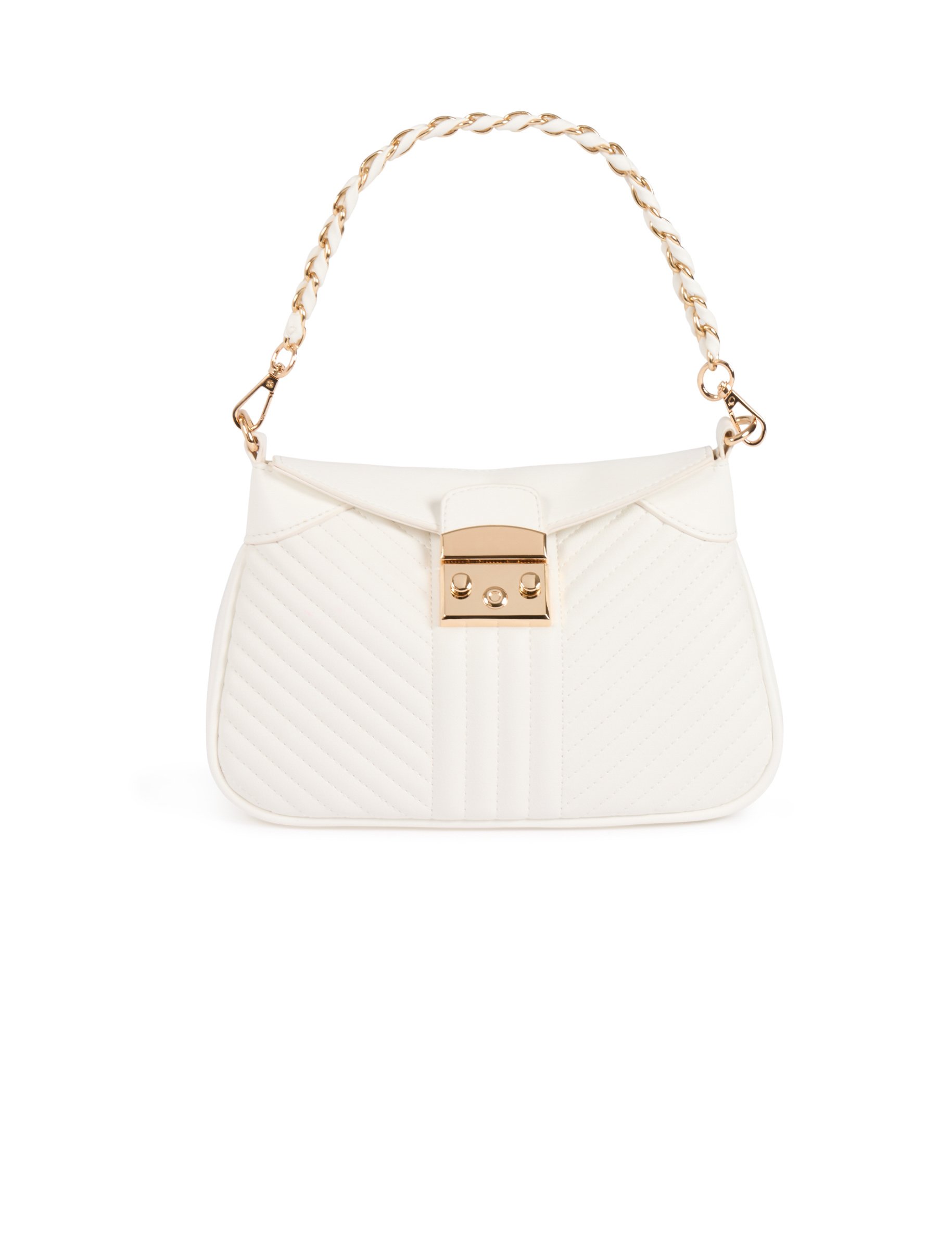 Sac matelassé blanc femme