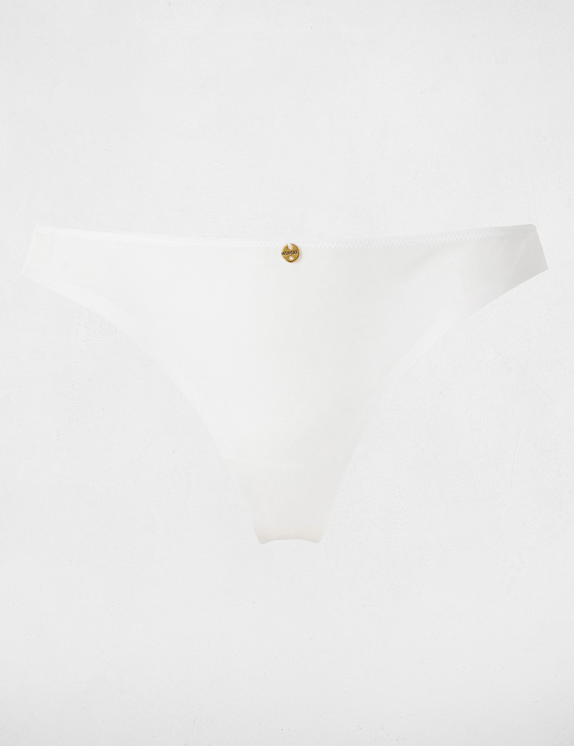 Slip dentelle taille basse blanc femme