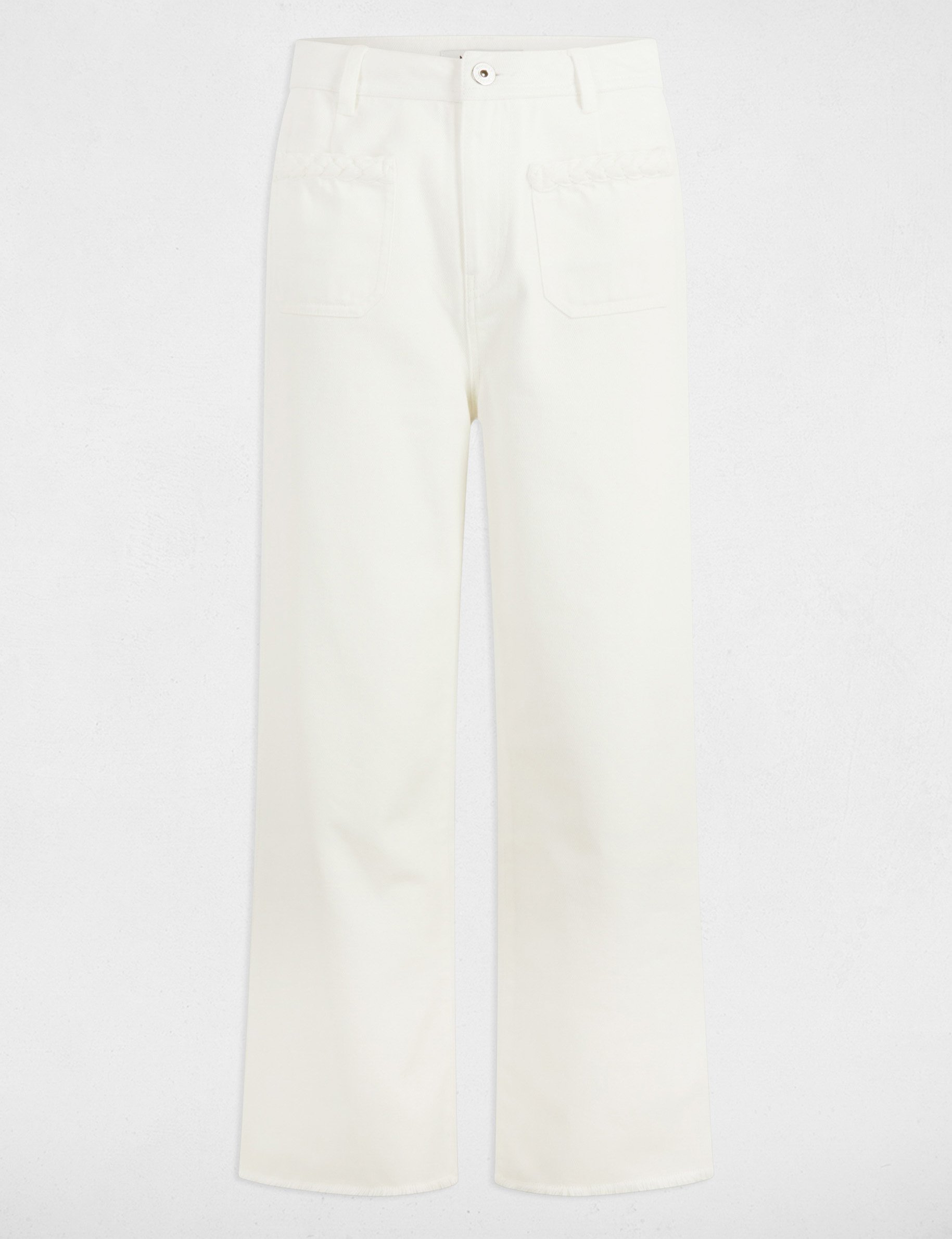 jeans flare taille haute blanc femme Jeans flare taille haute blanc femme