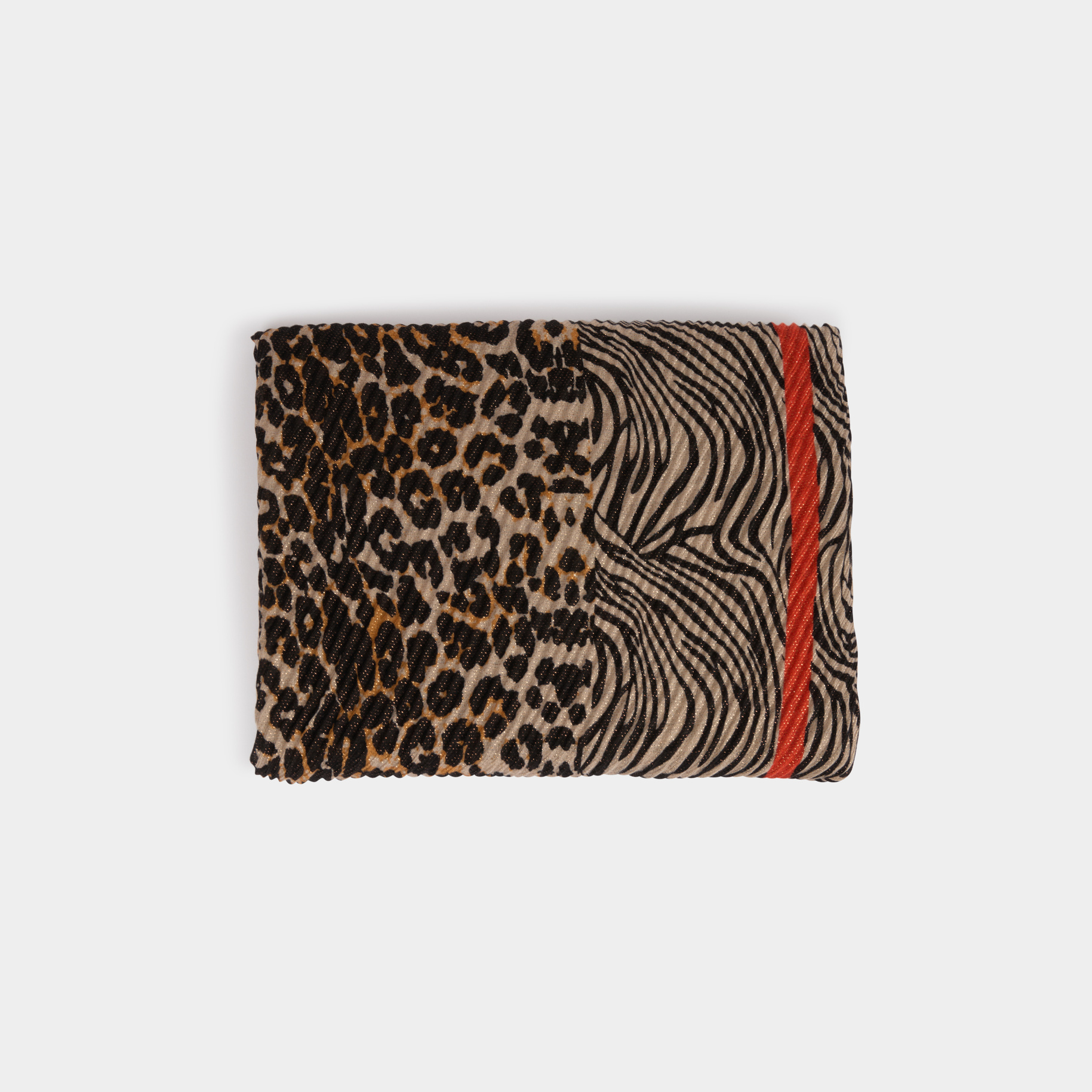 plisse sjaal met print meerkleurig vrouw Plissé sjaal met print meerkleurig vrouw