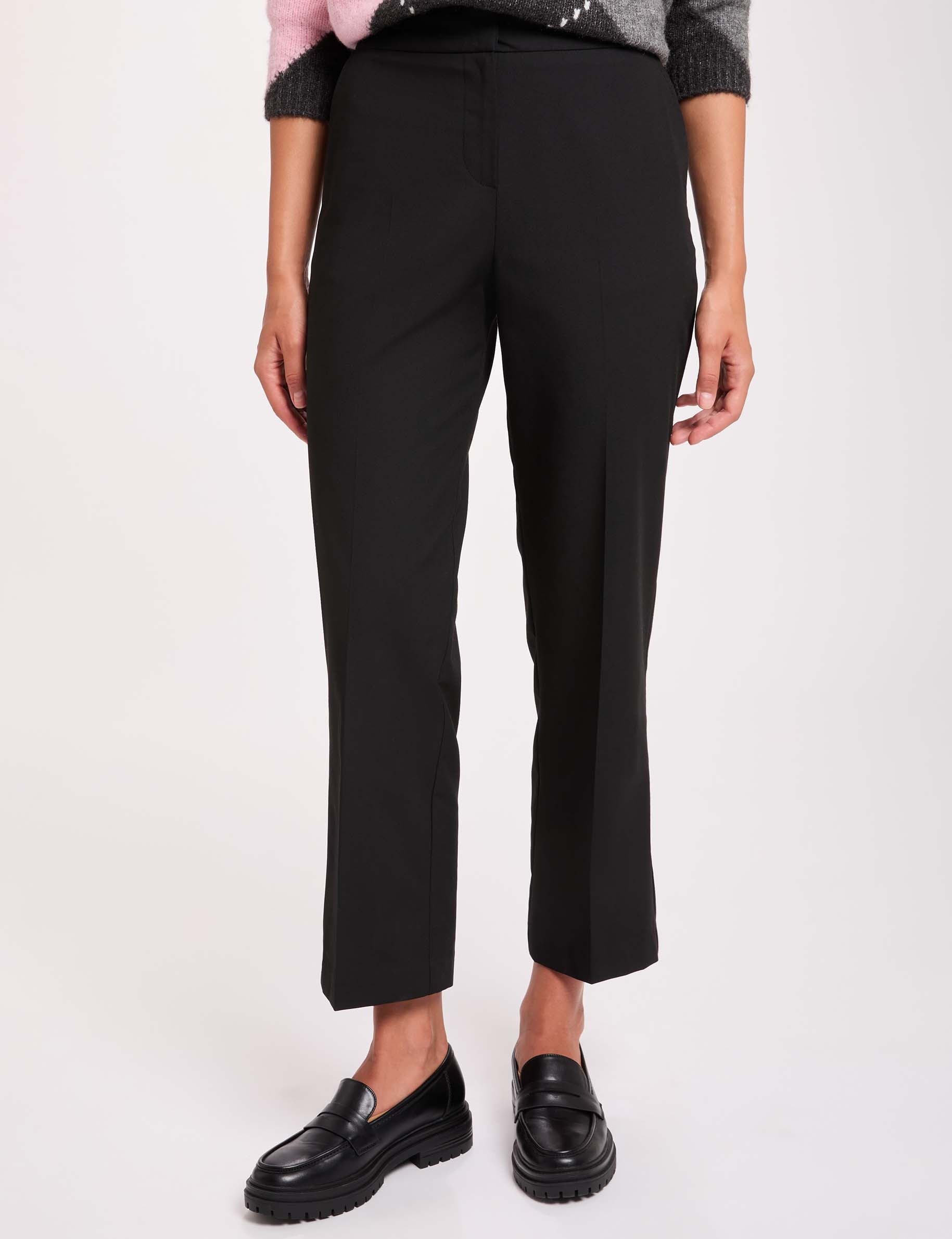 Slim-fit broek zwart vrouw