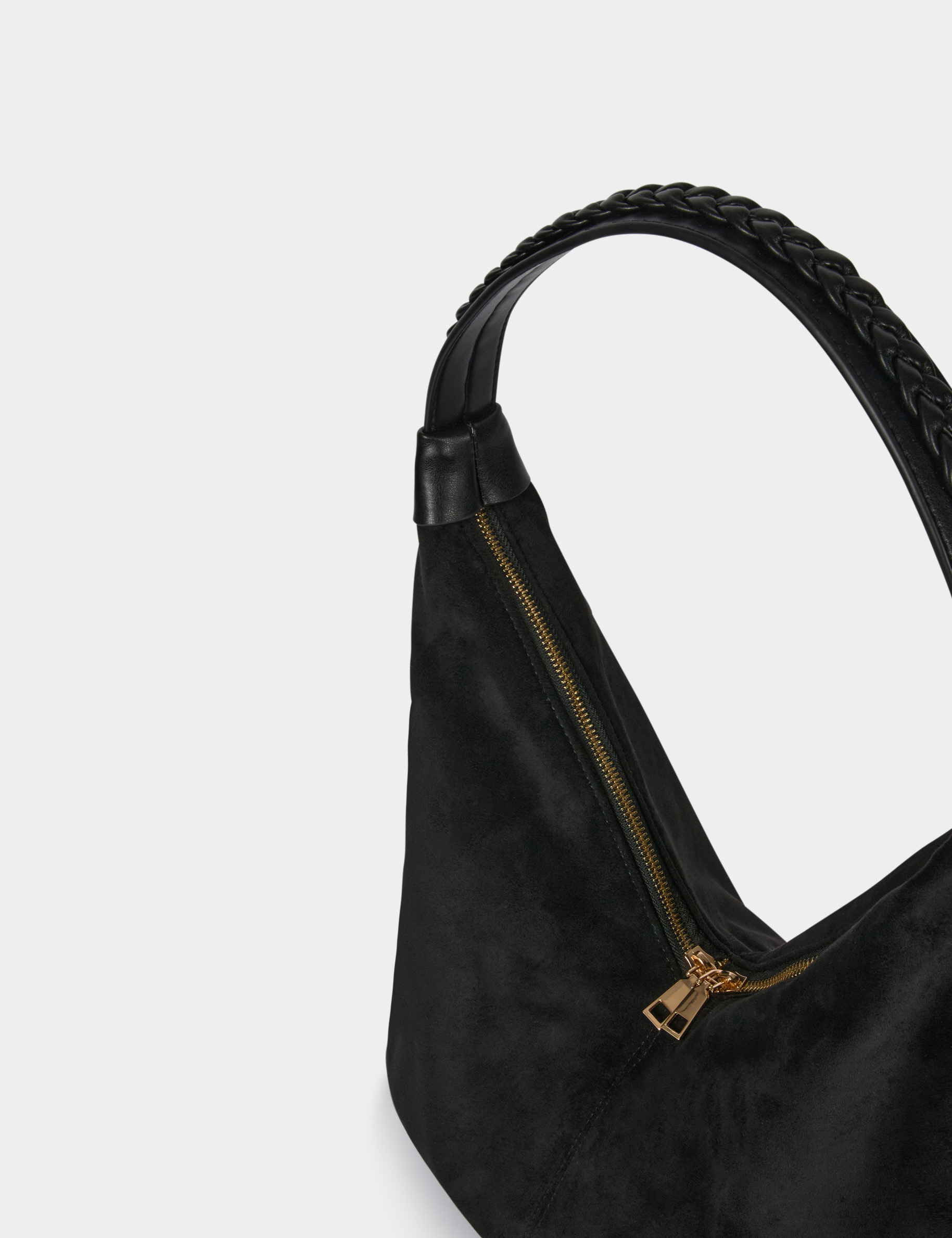 Sac hobo su&eacute;dine noir femme