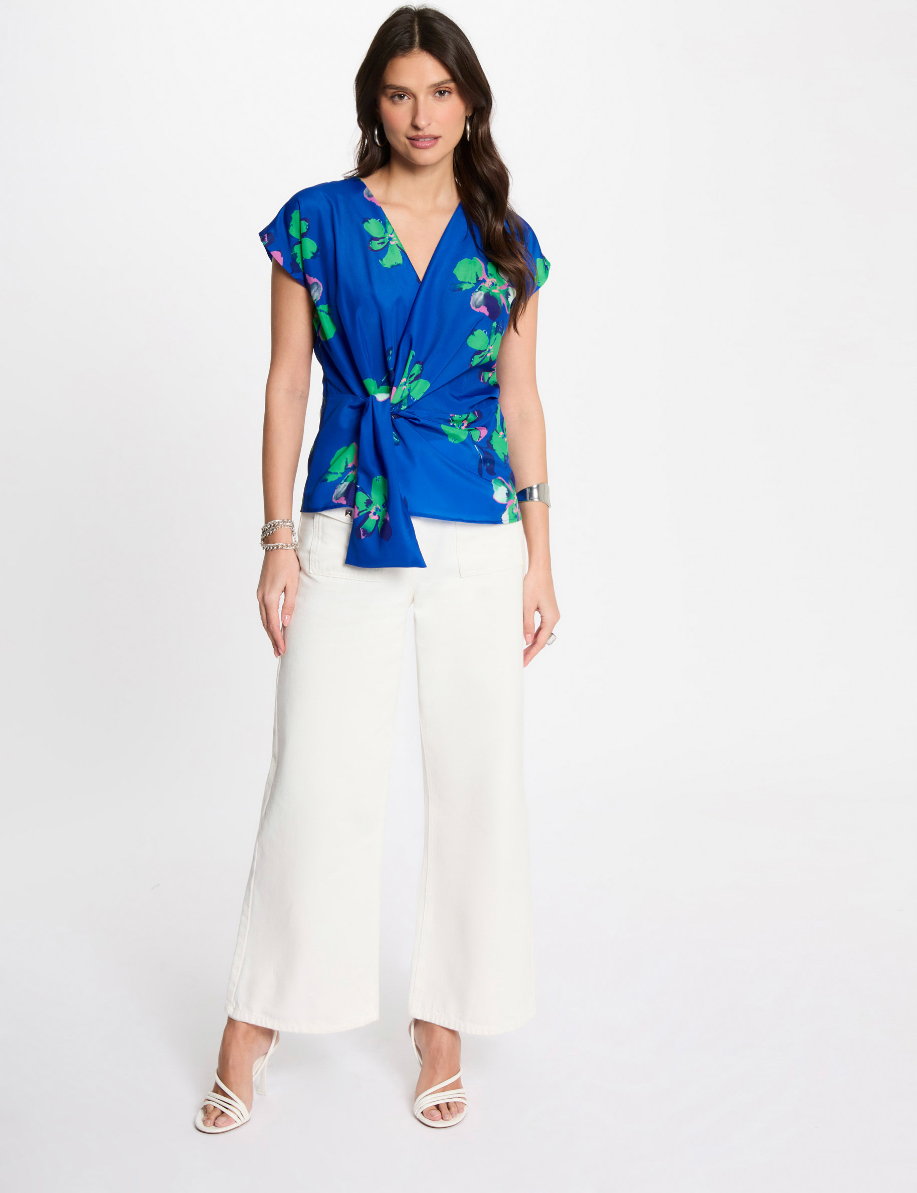blouse met korte mouwen meerkleurig vrouw Blouse met korte mouwen meerkleurig vrouw