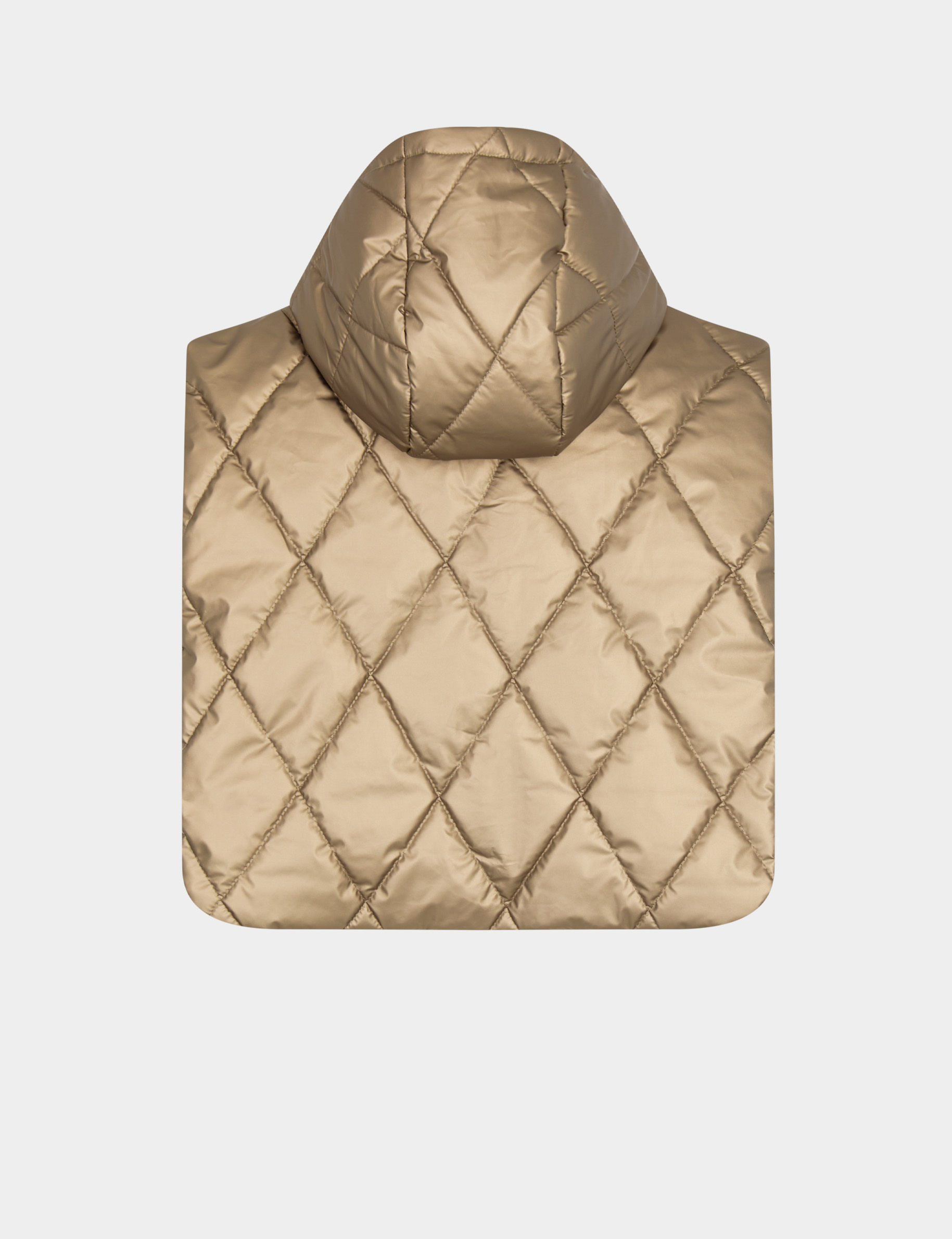 Poncho col matelassé couleur cuivre femme