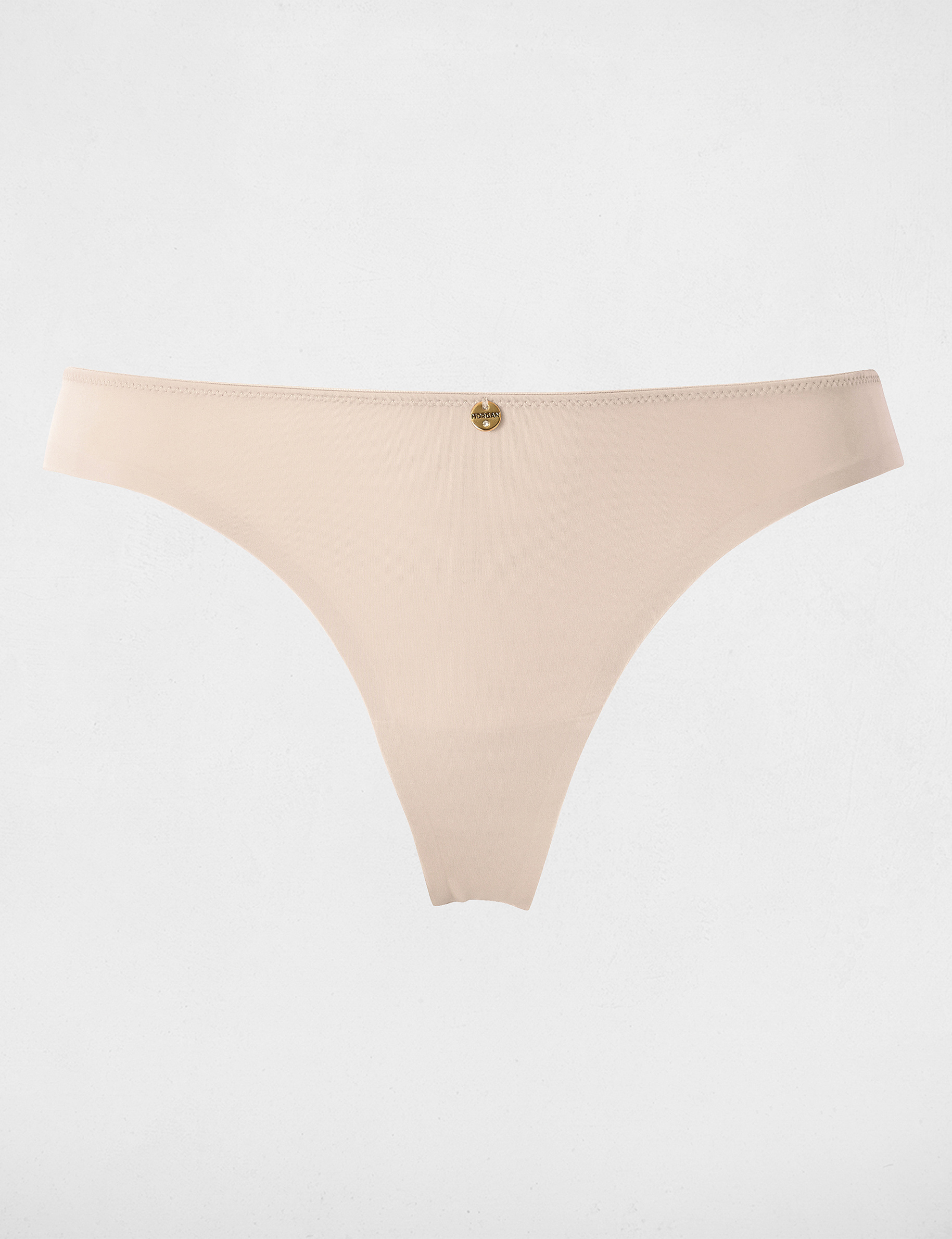 Lage taille kanten slip beige vrouw