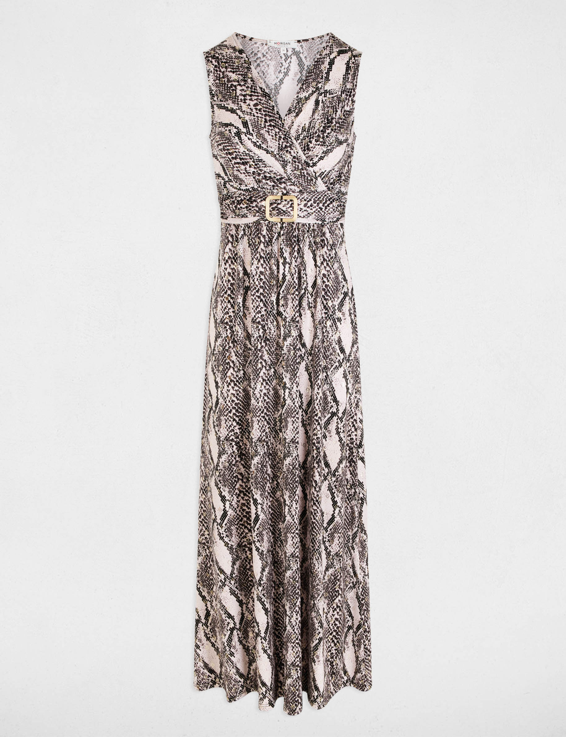 Robe longue d&eacute;collet&eacute; multicolore femme