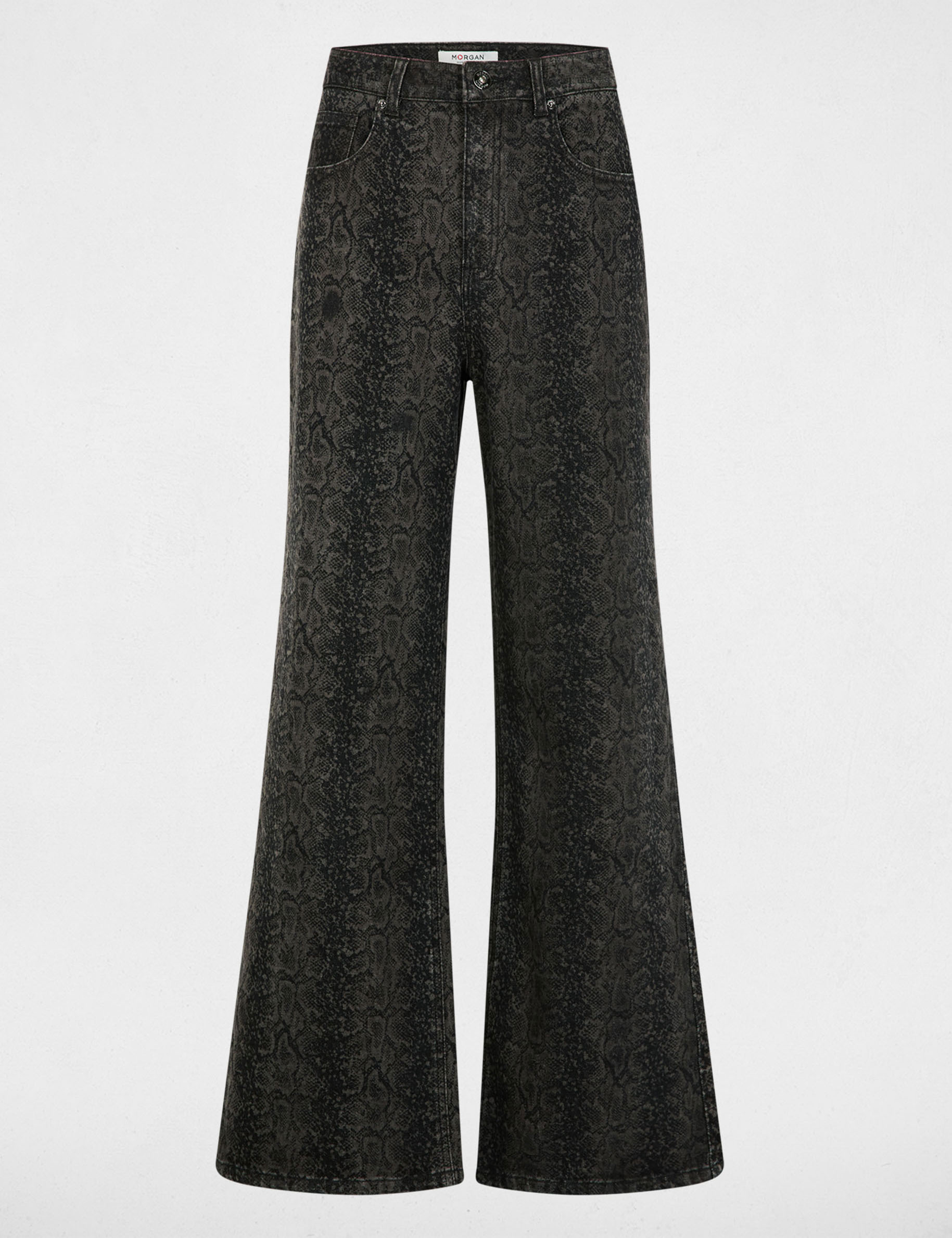 hoge taille wijde jeans meerkleurig vrouw Hoge taille wijde jeans meerkleurig vrouw