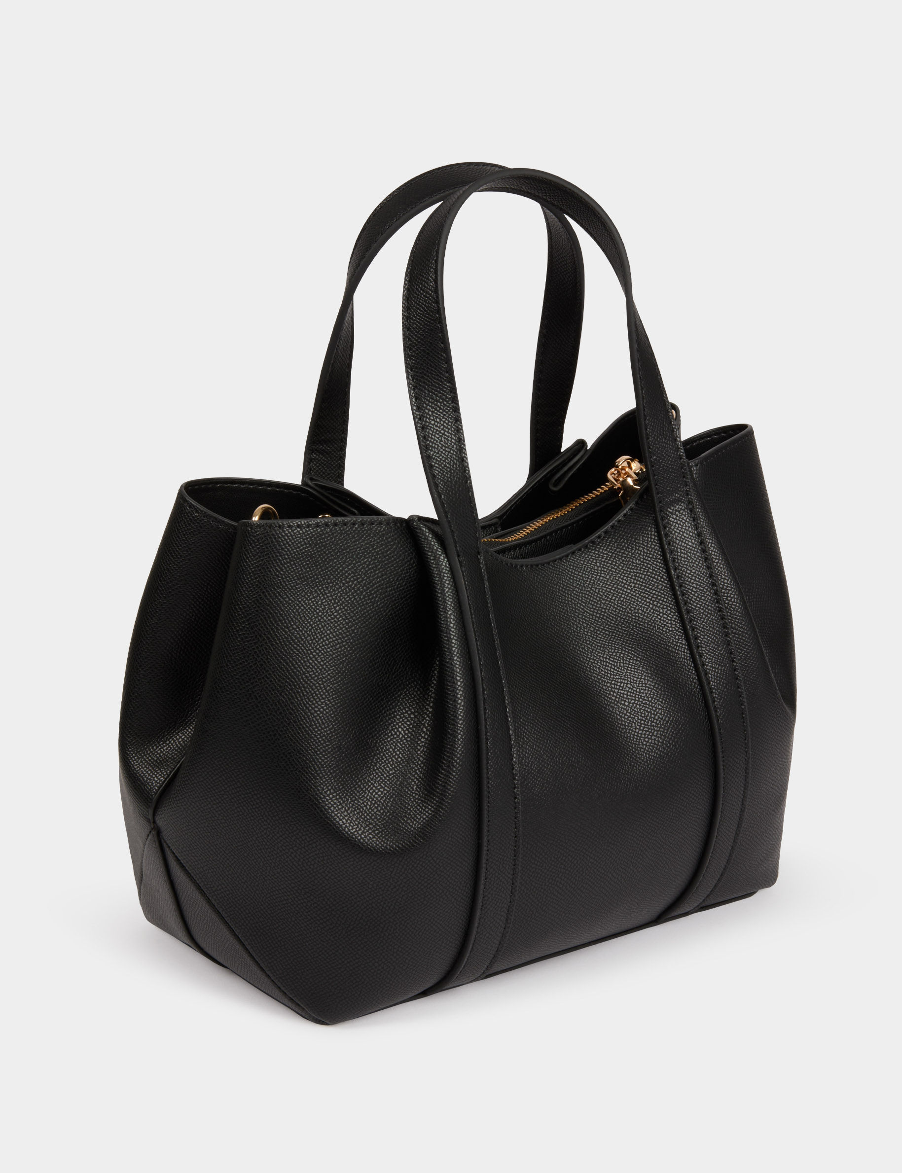 Shopper van imitatieleer zwart vrouw