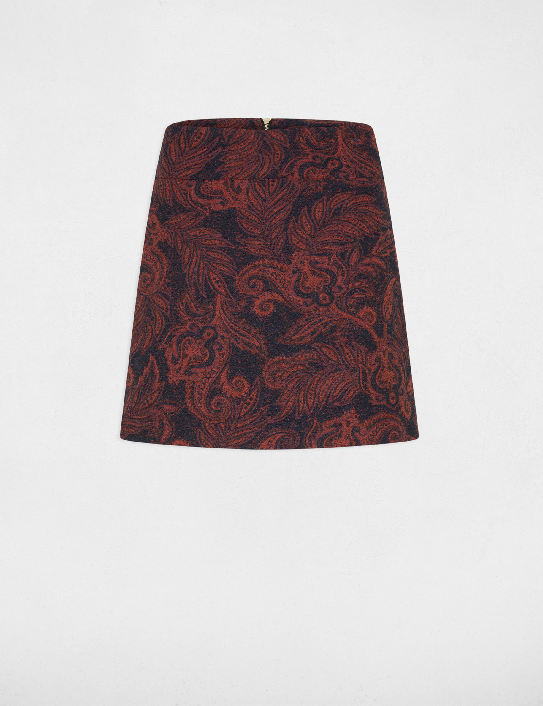 Jupe courte taille haute multicolore femme