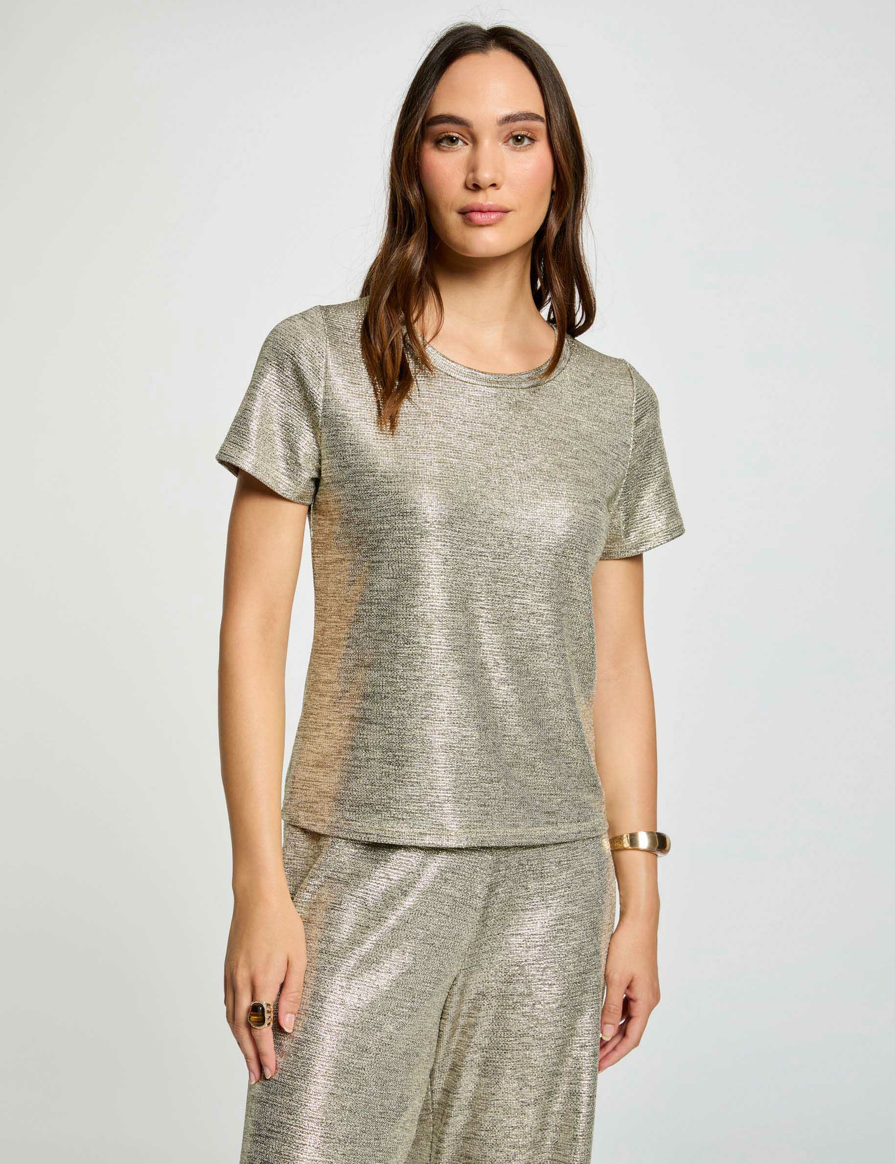 t shirt manches courtes dore femme T-shirt manches courtes dore femme