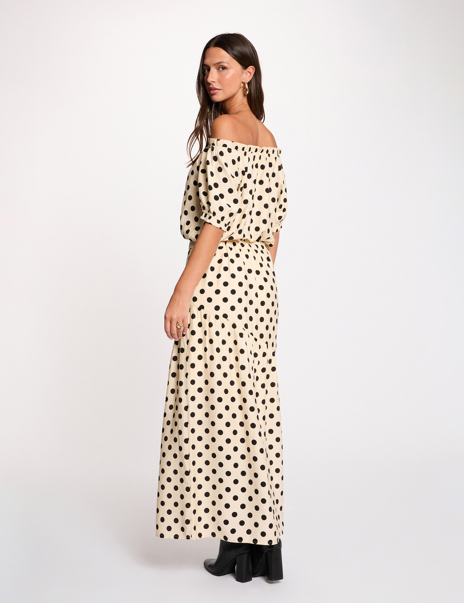 Lange aansluitende rok meerkleurig vrouw