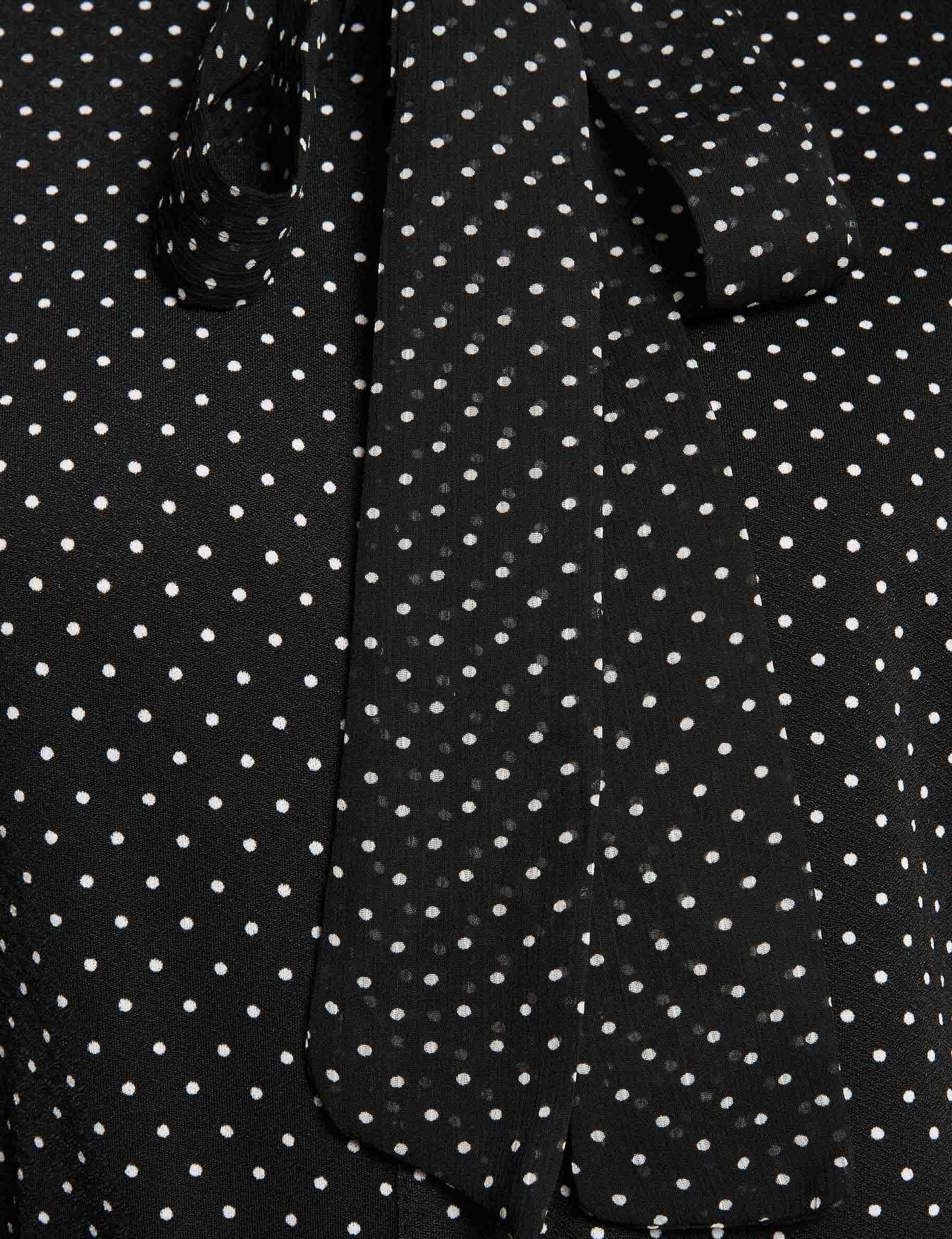 t shirt col lavalliere noir femme null