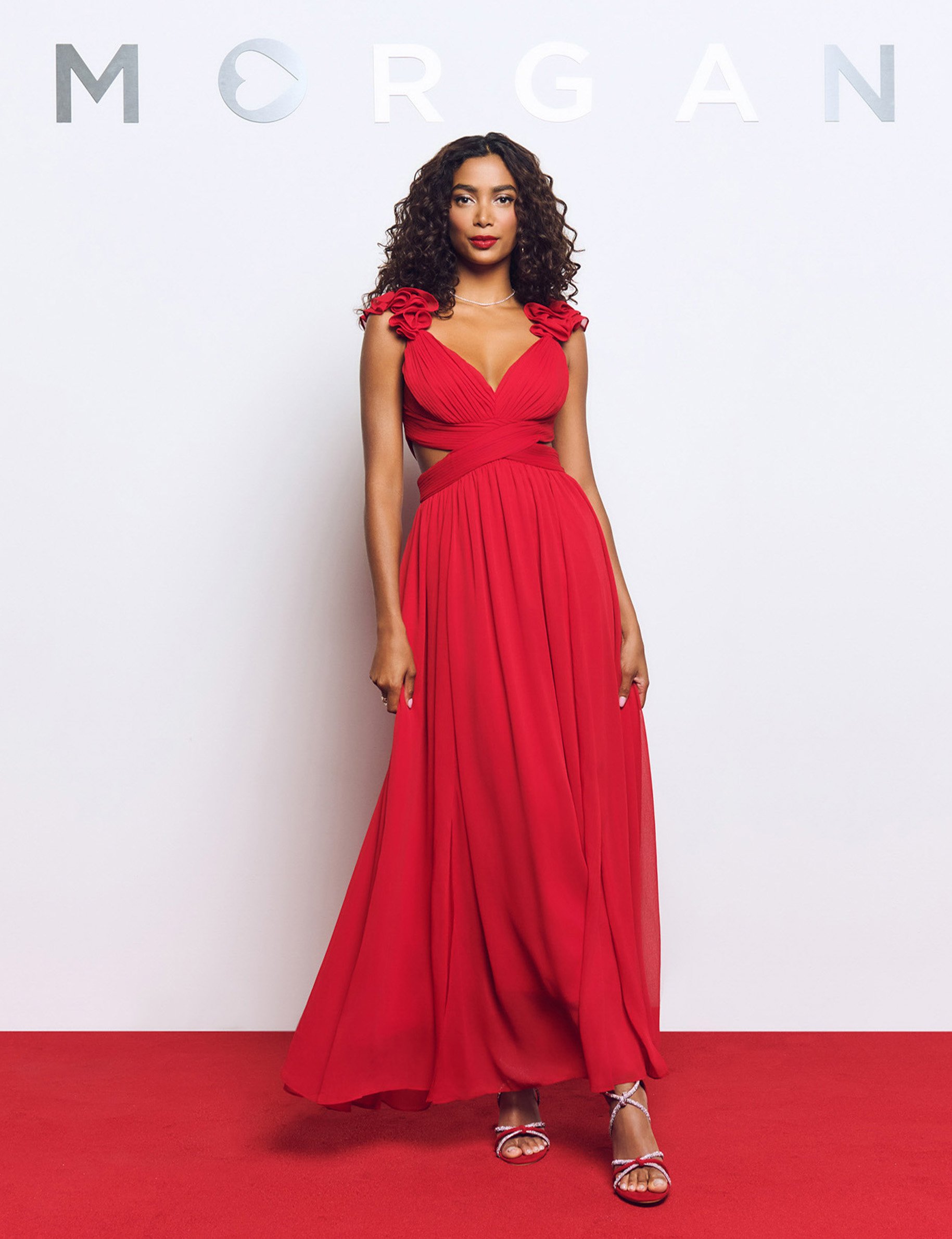 robe longue droite fluide rouge femme Robe longue droite fluide rouge femme
