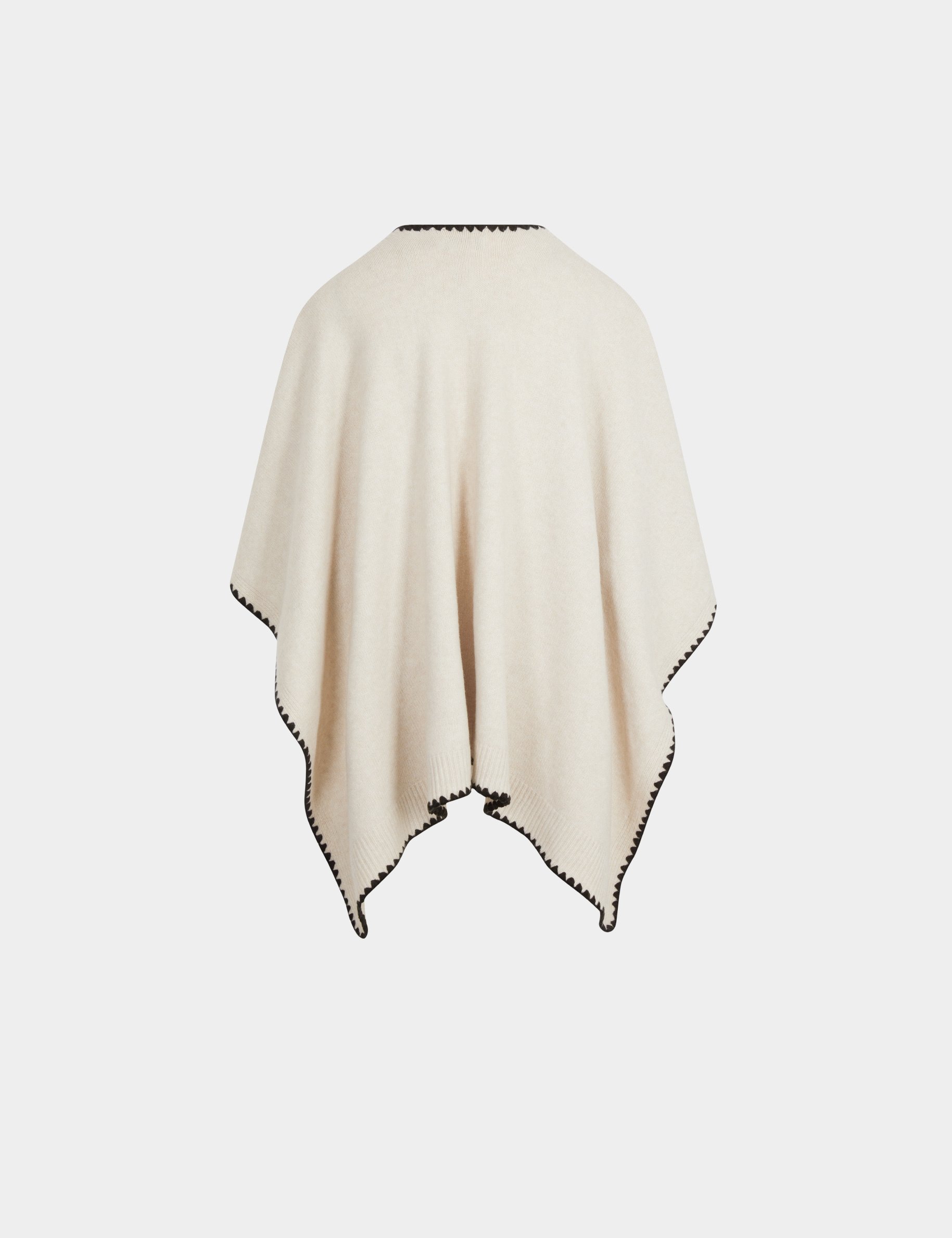 Poncho met open hals beige vrouw